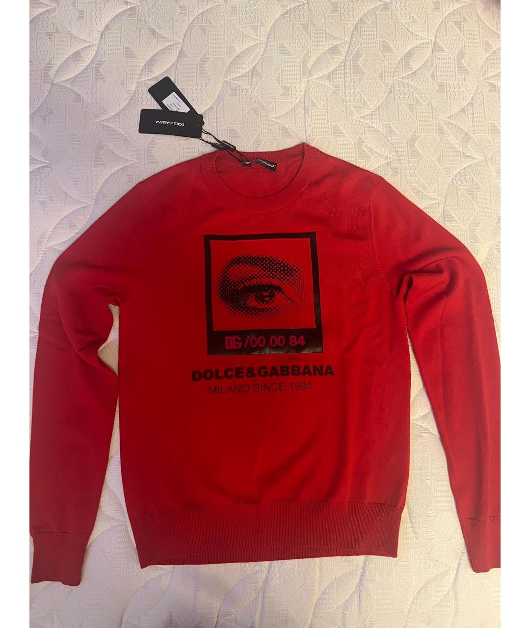 DOLCE&GABBANA Красный шерстяной джемпер / свитер, фото 6