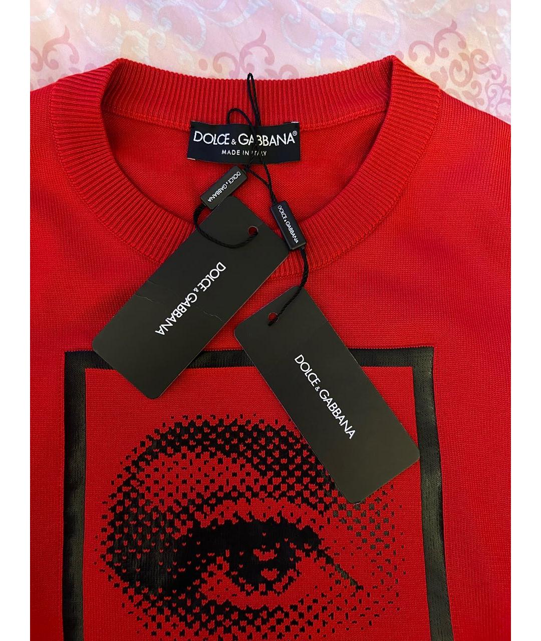 DOLCE&GABBANA Красный шерстяной джемпер / свитер, фото 3