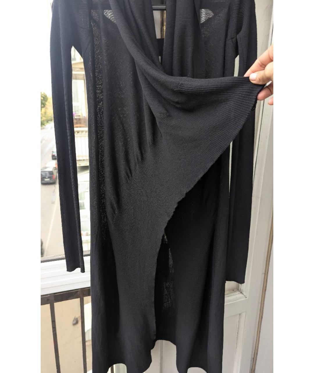 RICK OWENS Черный шерстяной кардиган, фото 4