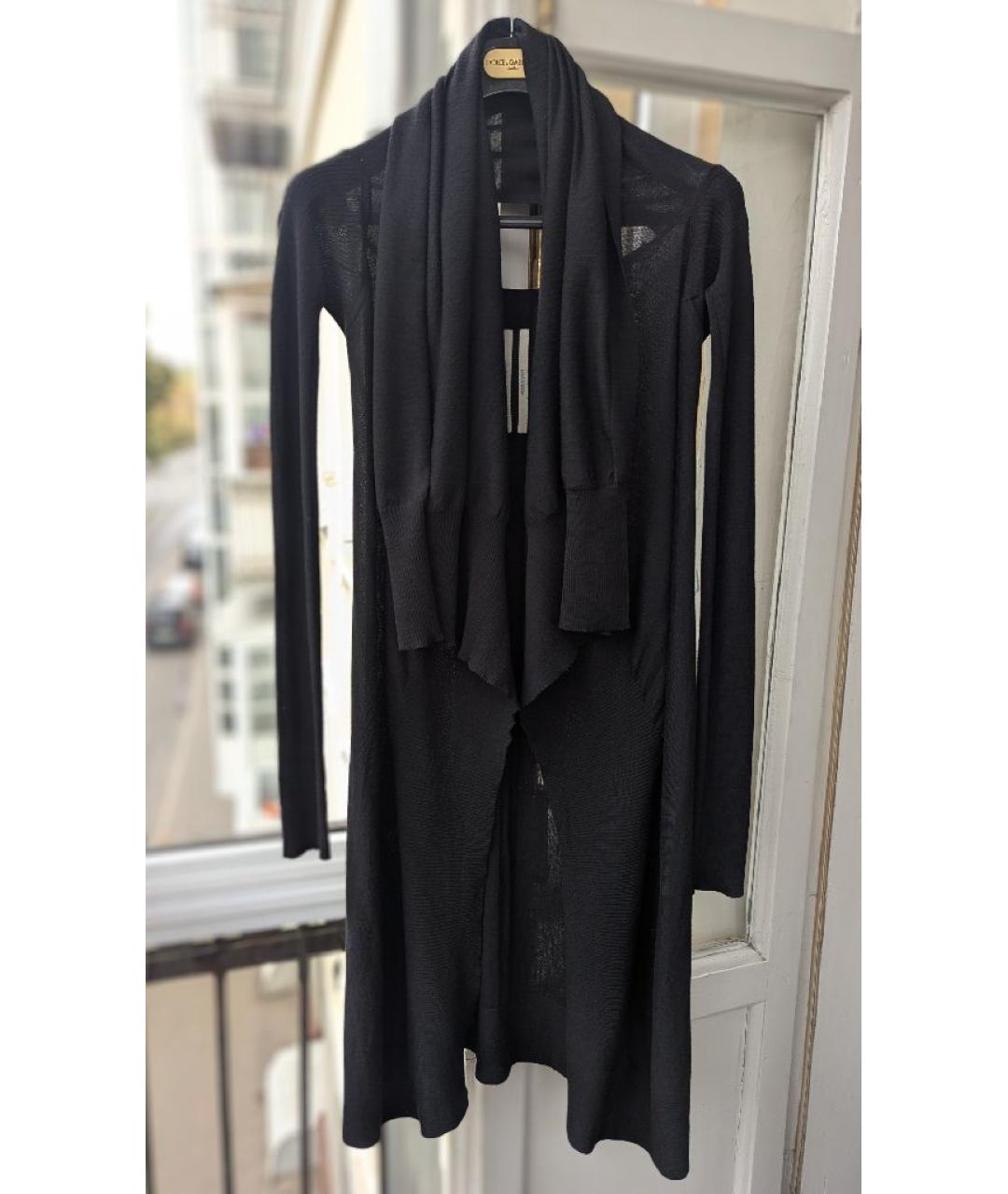 RICK OWENS Черный шерстяной кардиган, фото 9