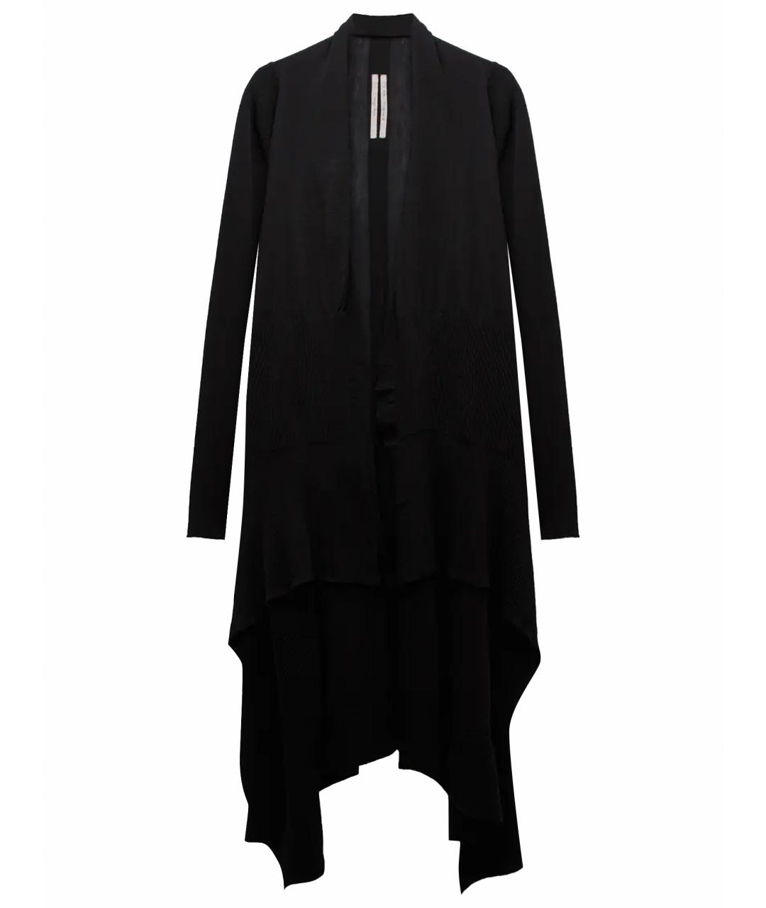 RICK OWENS Черный шерстяной кардиган, фото 1