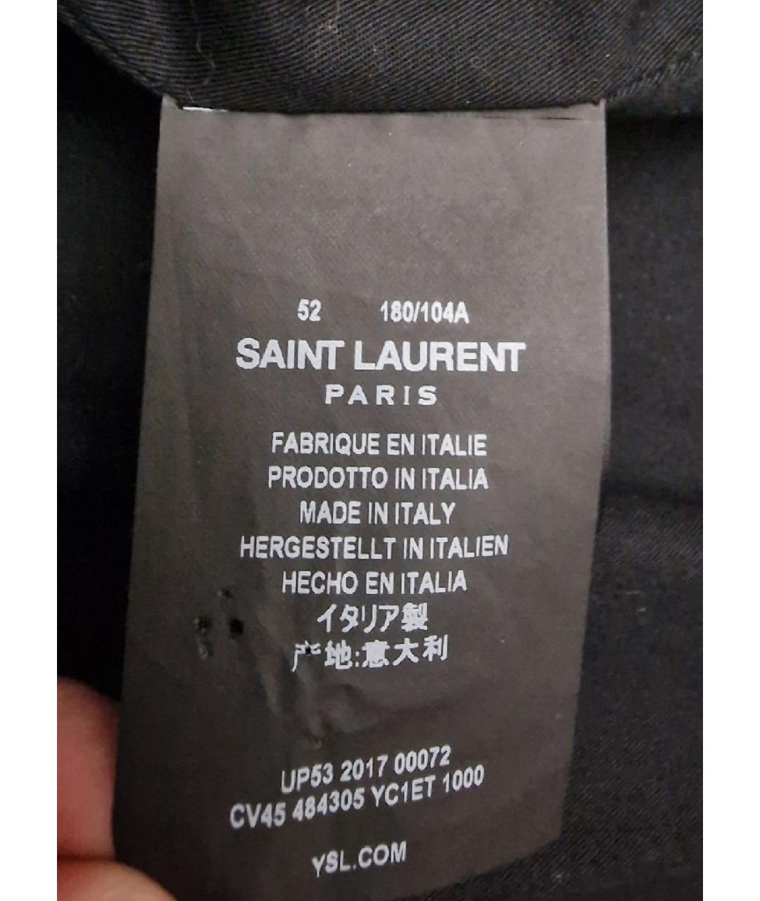 SAINT LAURENT Черная кожаная куртка, фото 3