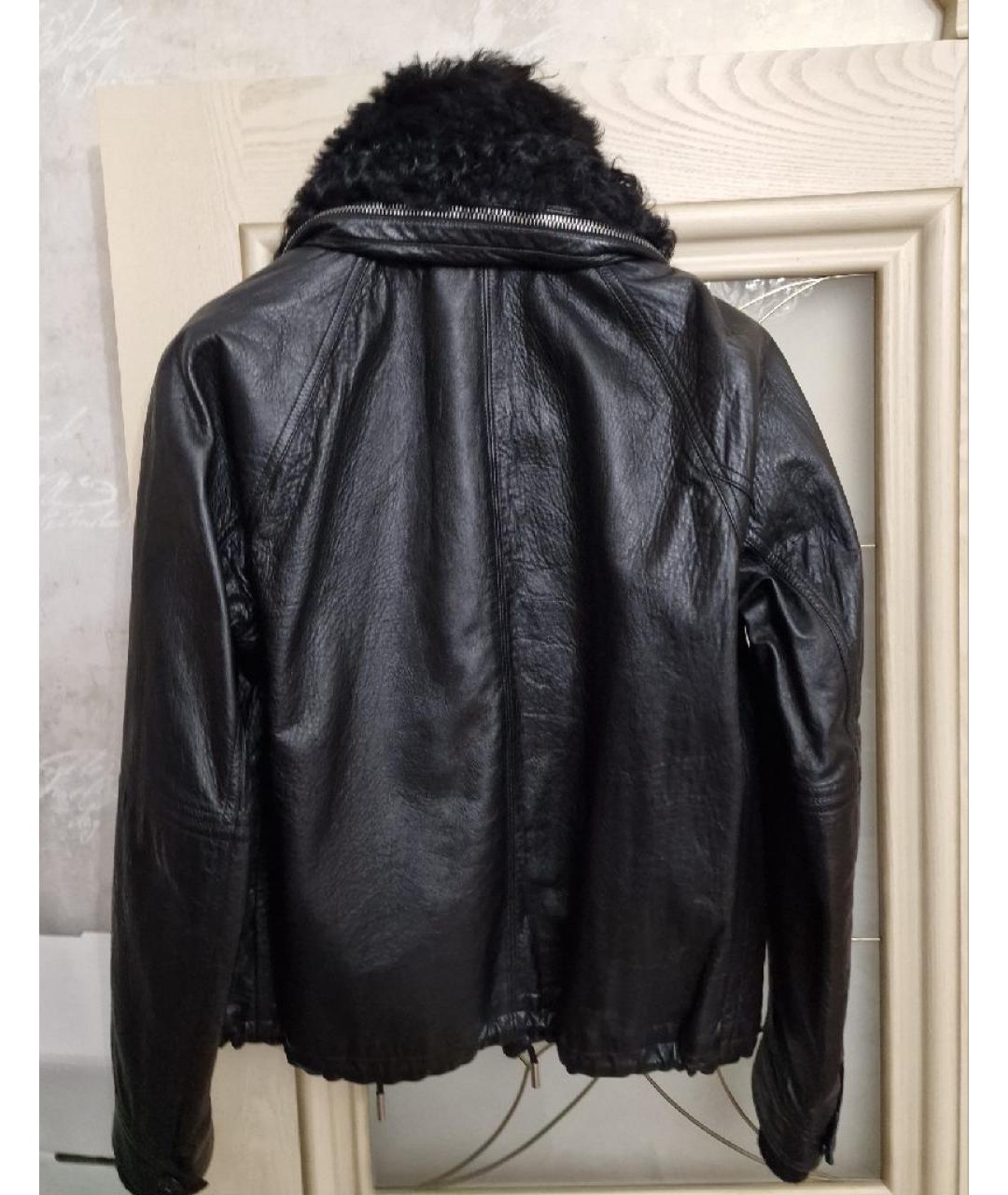 SAINT LAURENT Черная кожаная куртка, фото 2