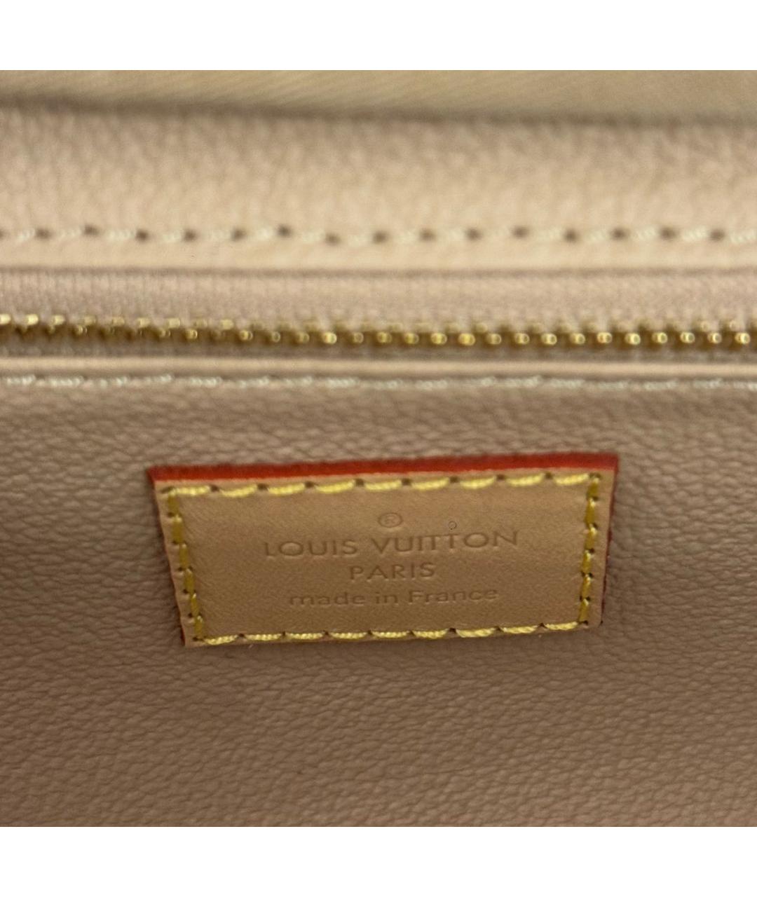 LOUIS VUITTON Коричневая кожаная косметичка, фото 6
