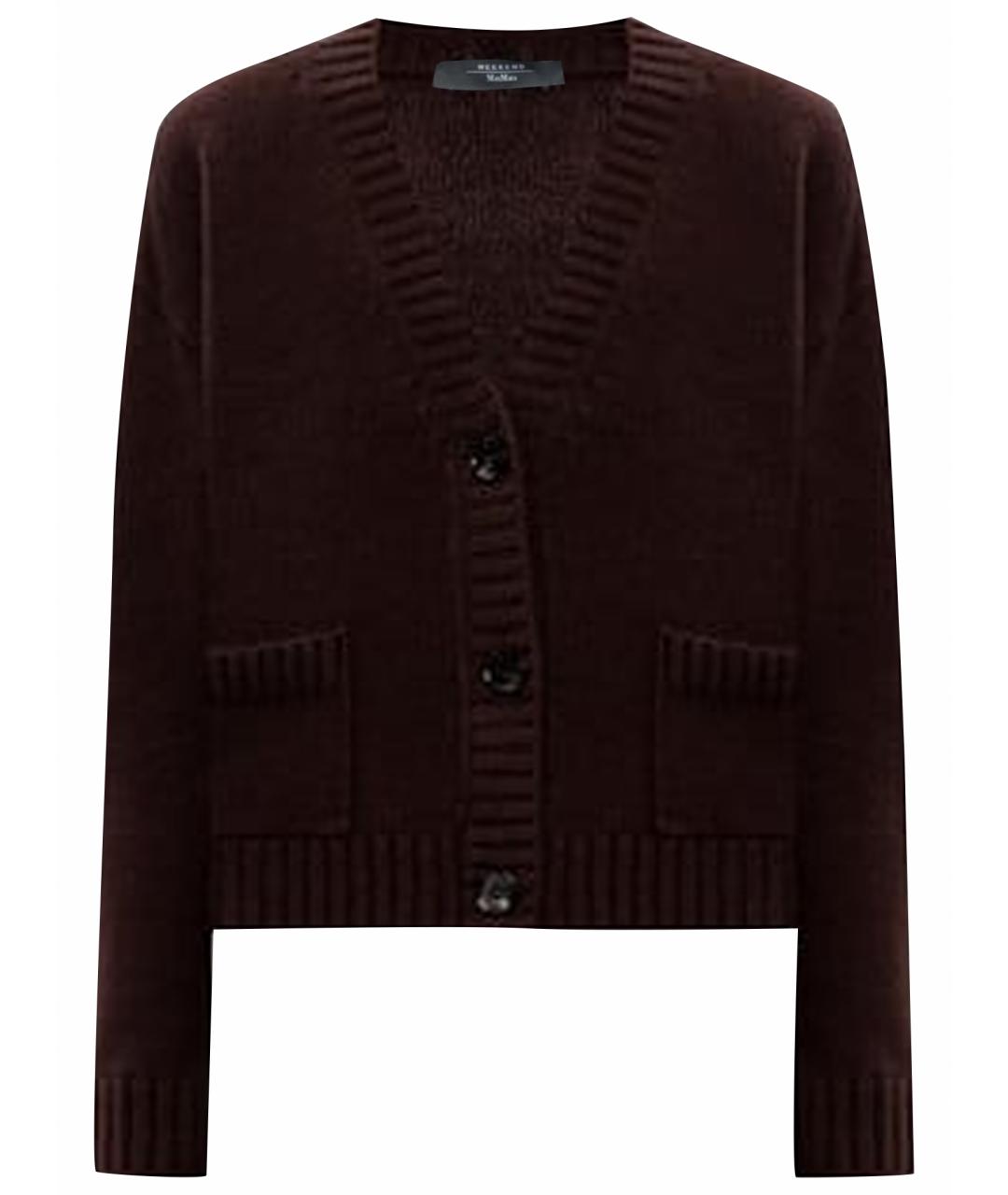 MAX MARA Коричневый шерстяной кардиган, фото 1