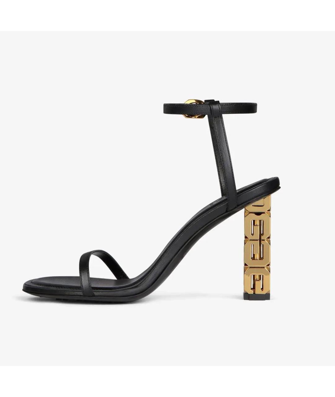 GIVENCHY Черные кожаные босоножки, фото 2