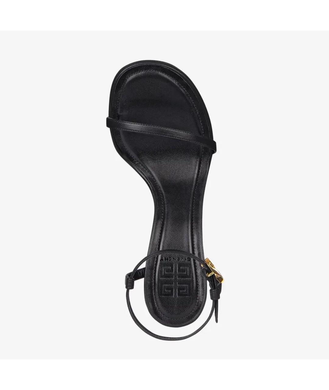 GIVENCHY Черные кожаные босоножки, фото 3