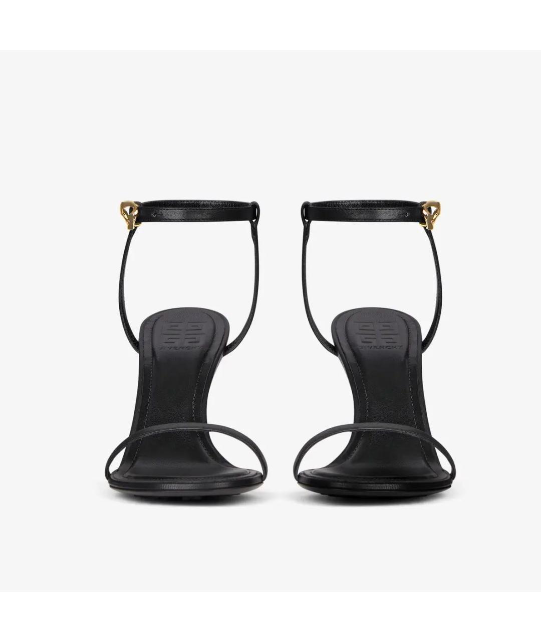 GIVENCHY Черные кожаные босоножки, фото 4