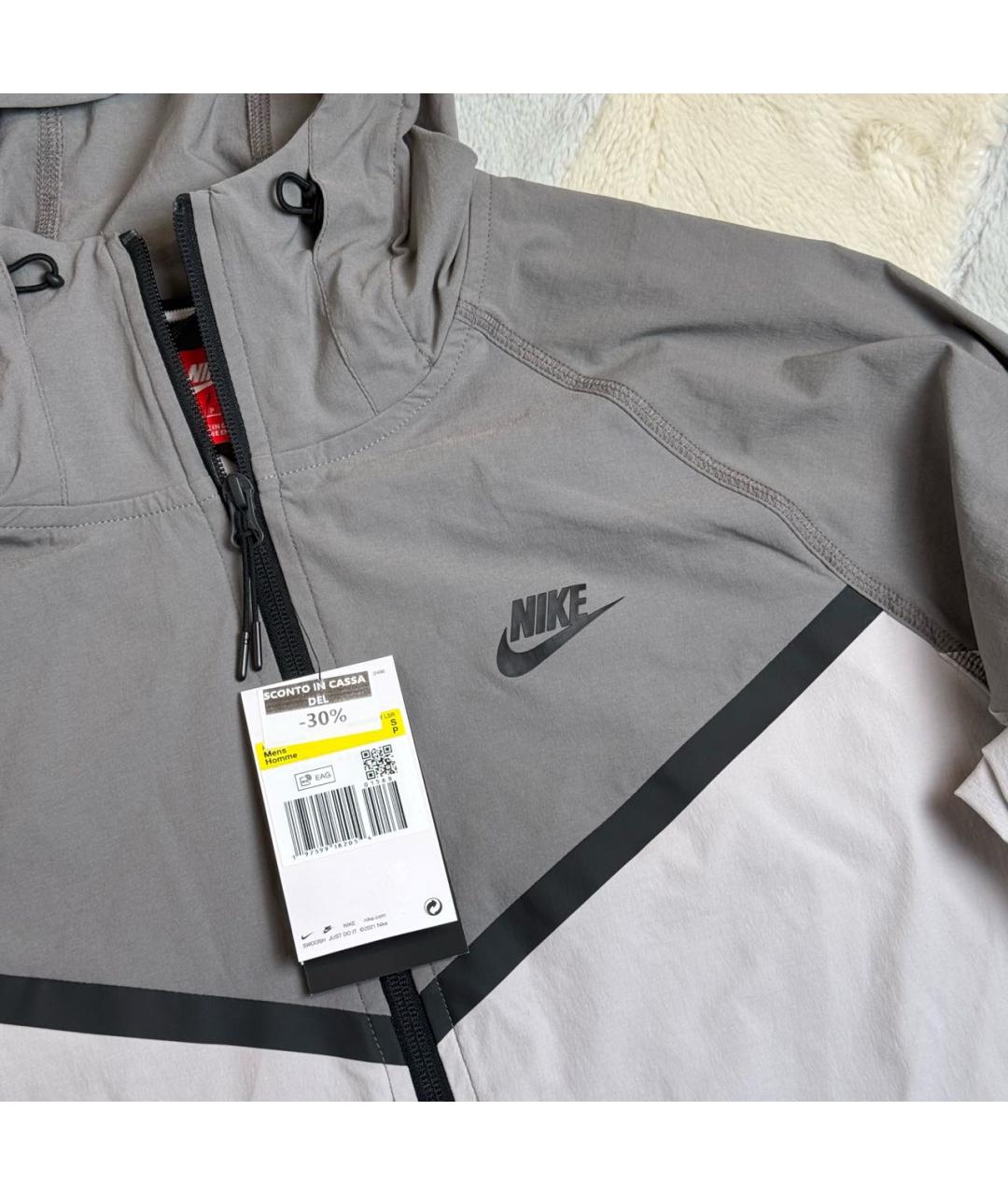 NIKE Серая полиэстеровая куртка, фото 4