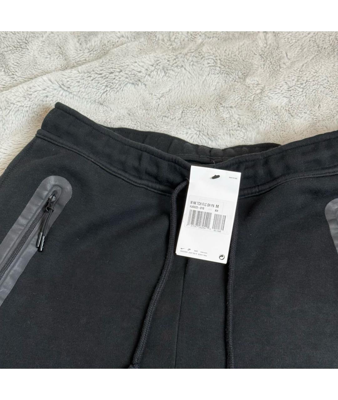 NIKE Черные хлопковые повседневные брюки, фото 5