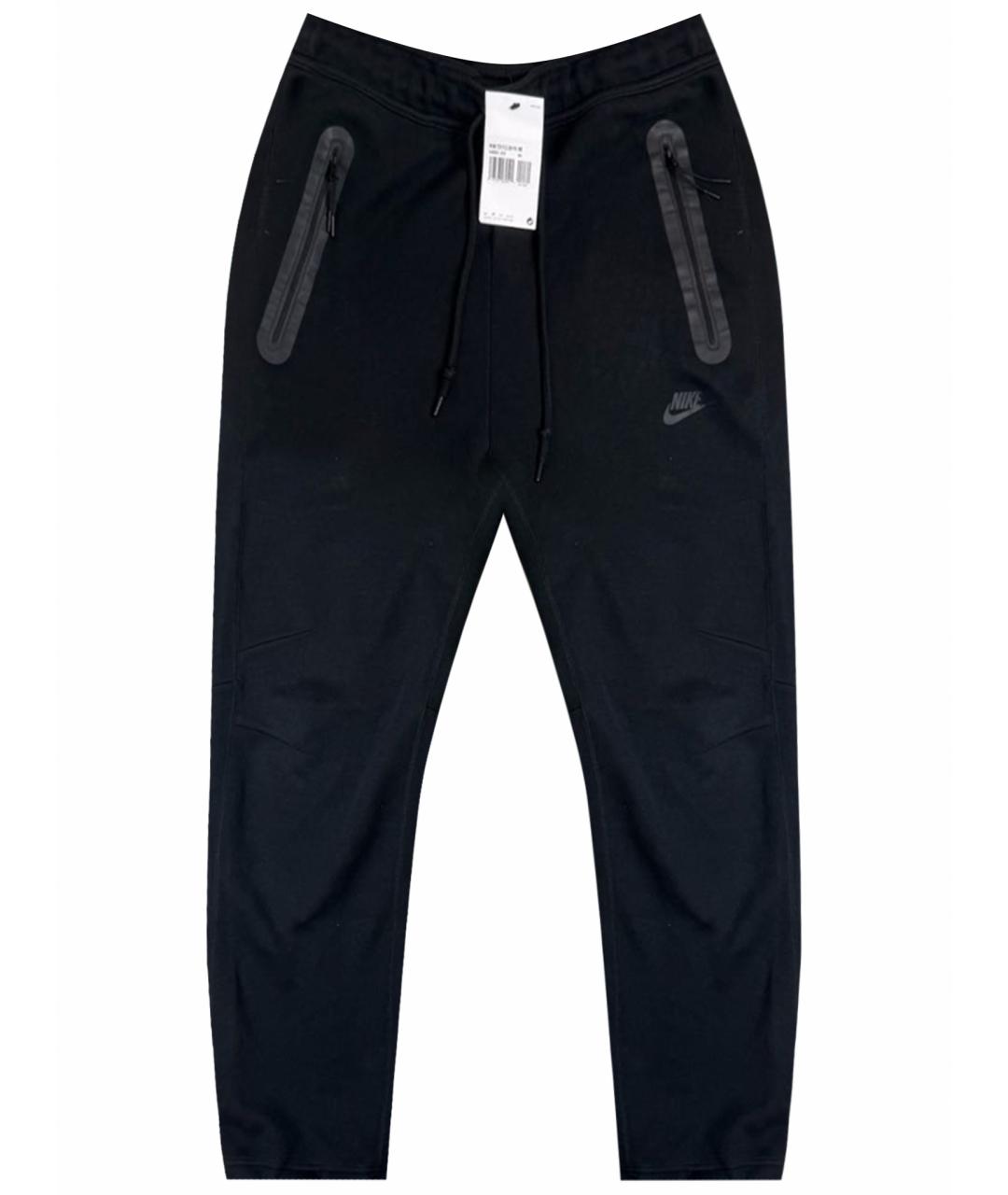 NIKE Черные хлопковые повседневные брюки, фото 1