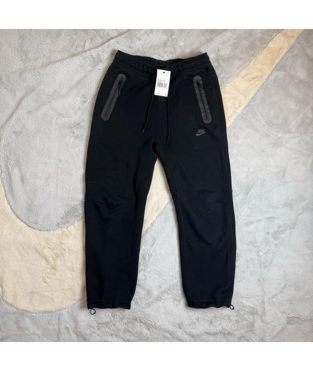 NIKE Черные хлопковые повседневные брюки, фото 8