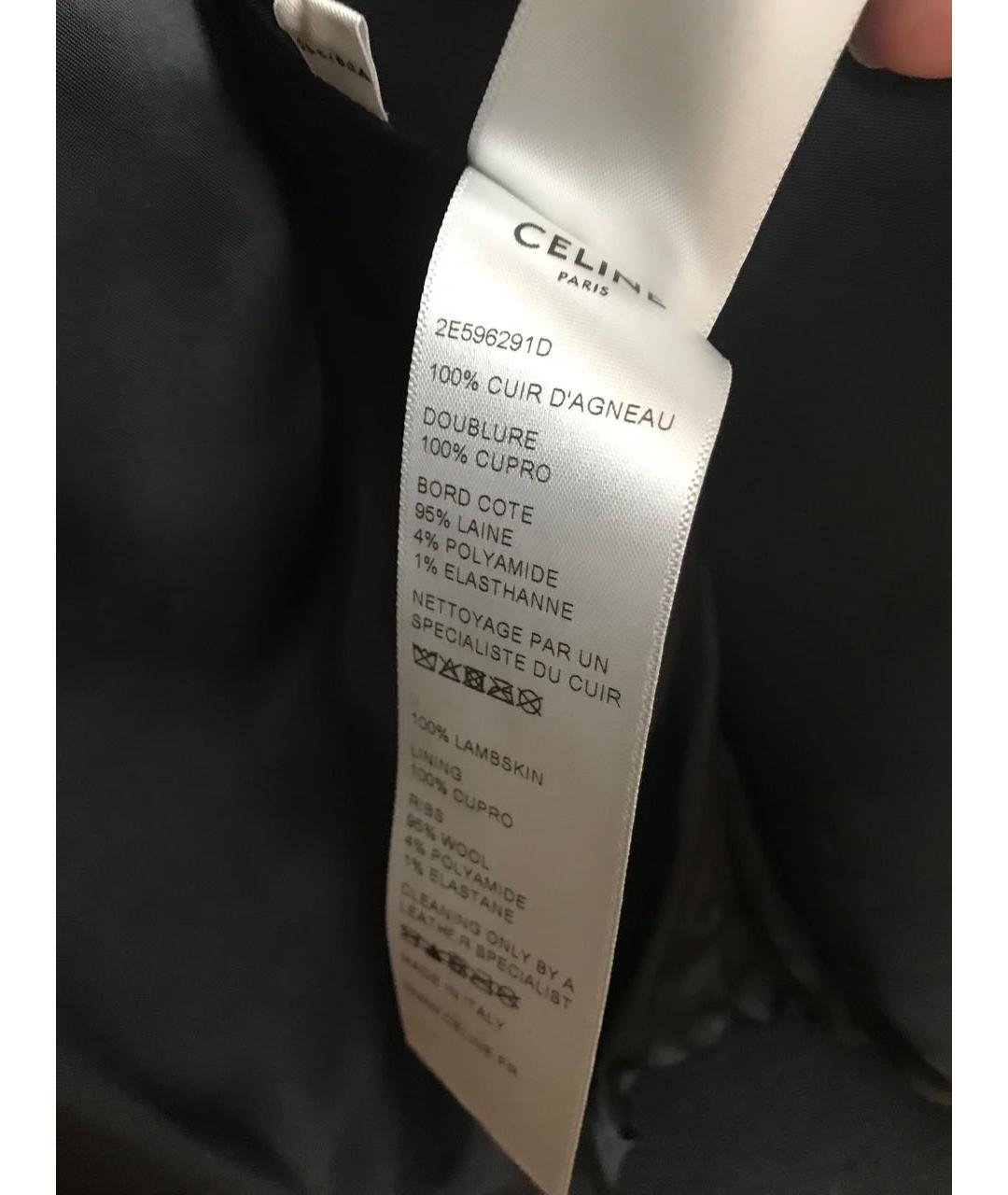 CELINE Черная кожаная куртка, фото 6