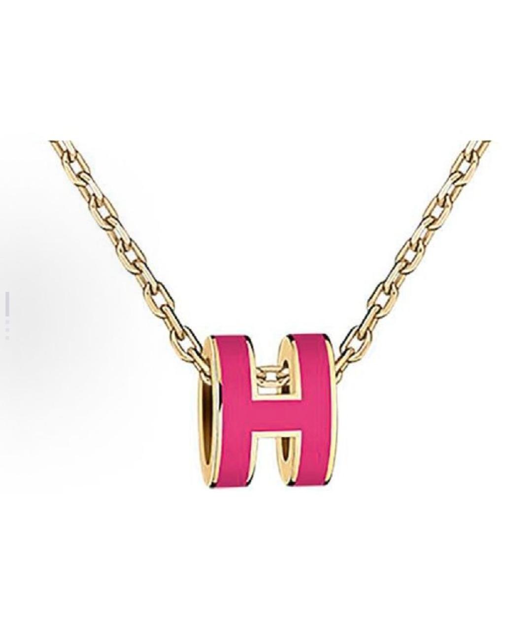 HERMES Фуксия металлическая подвеска, фото 5