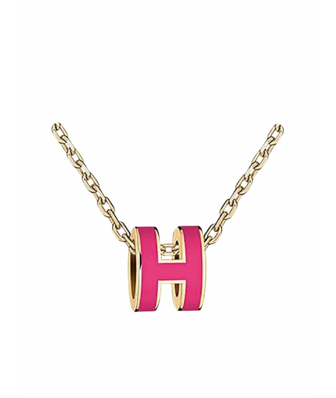 HERMES Фуксия металлическая подвеска, фото 1