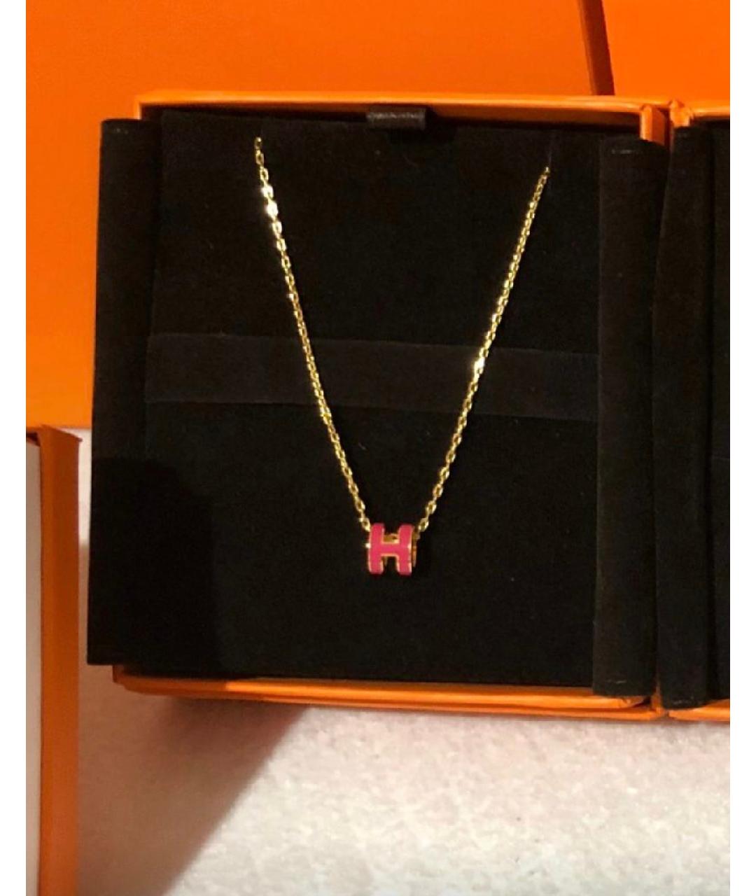 HERMES Фуксия металлическая подвеска, фото 4