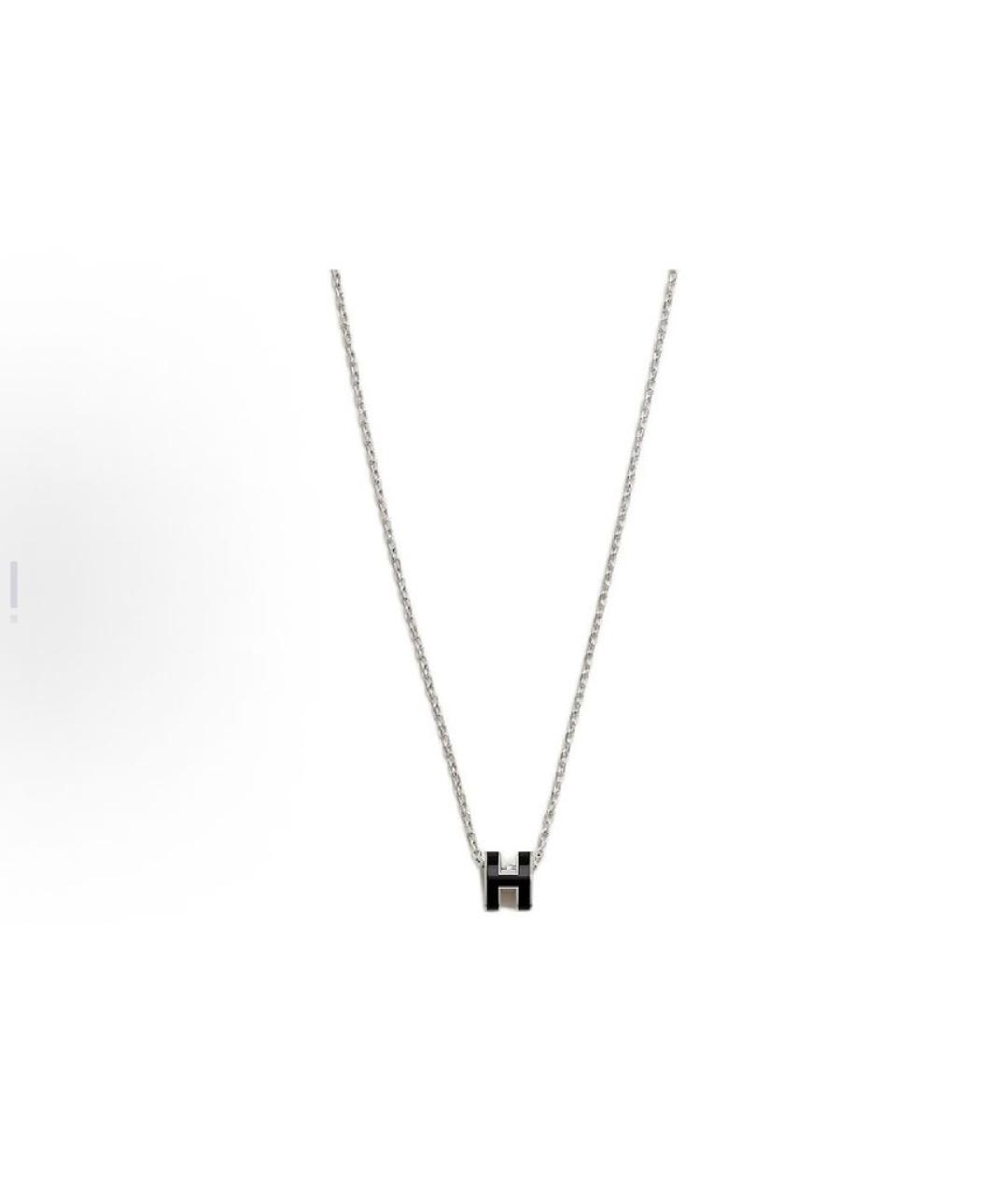 HERMES Черная металлическая подвеска, фото 4