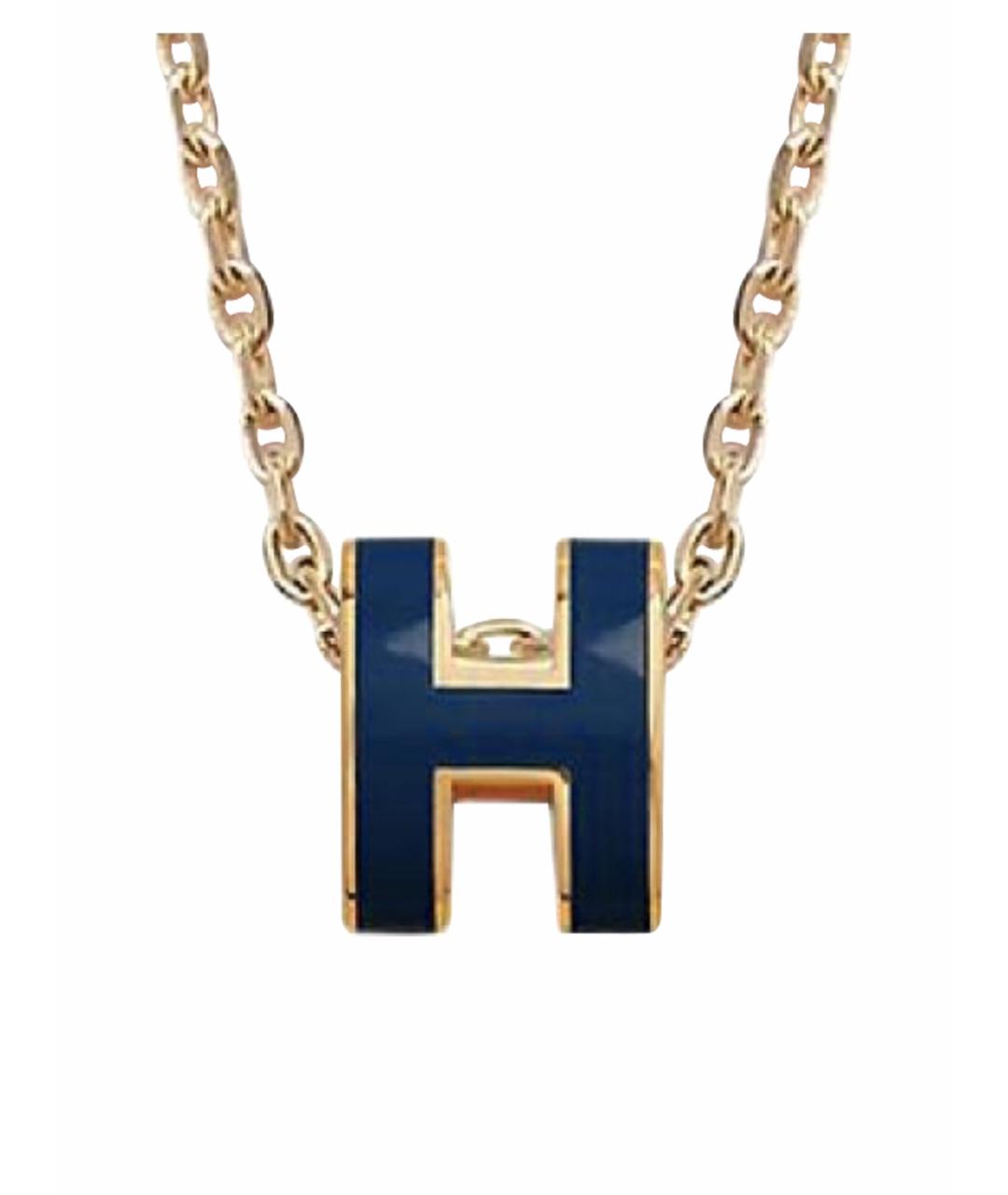 HERMES Темно-синяя металлическая подвеска, фото 1