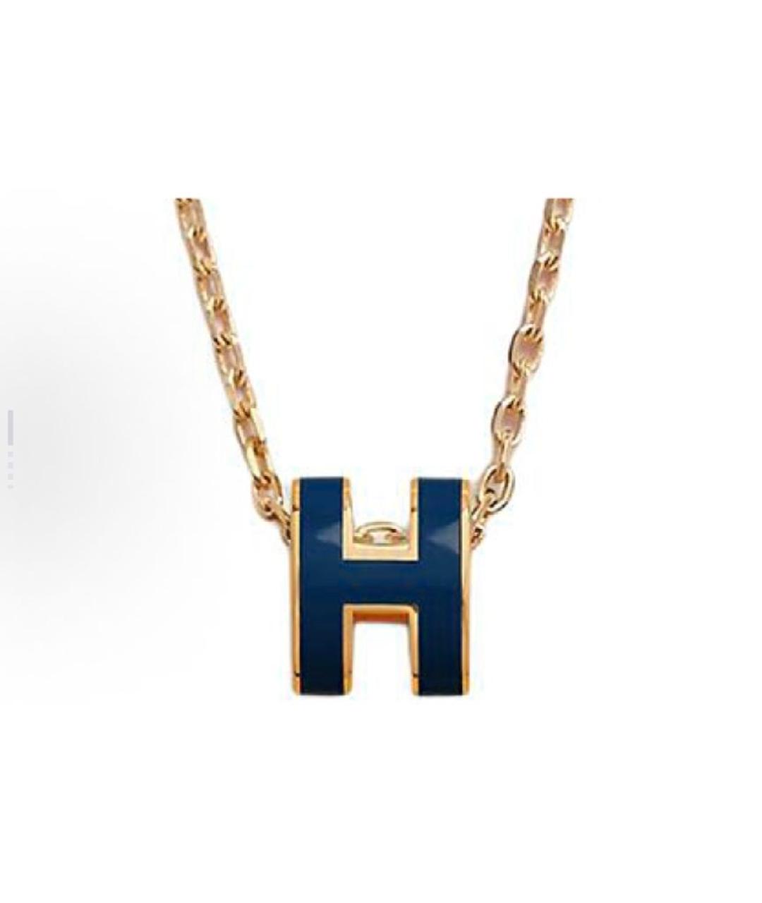HERMES Темно-синяя металлическая подвеска, фото 6