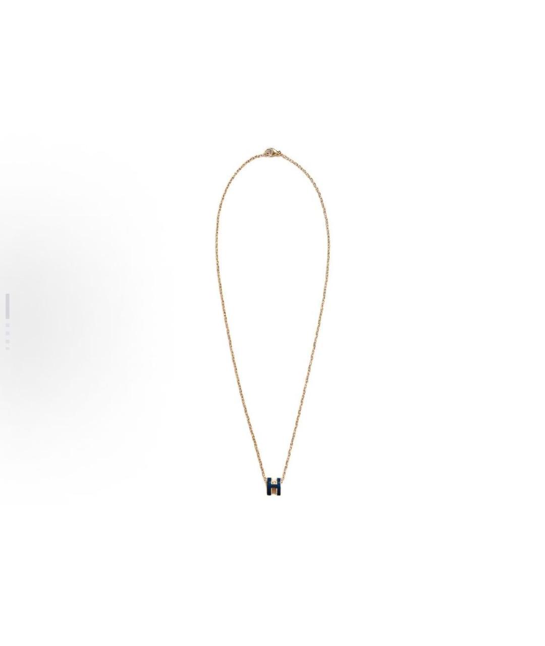 HERMES Темно-синяя металлическая подвеска, фото 2