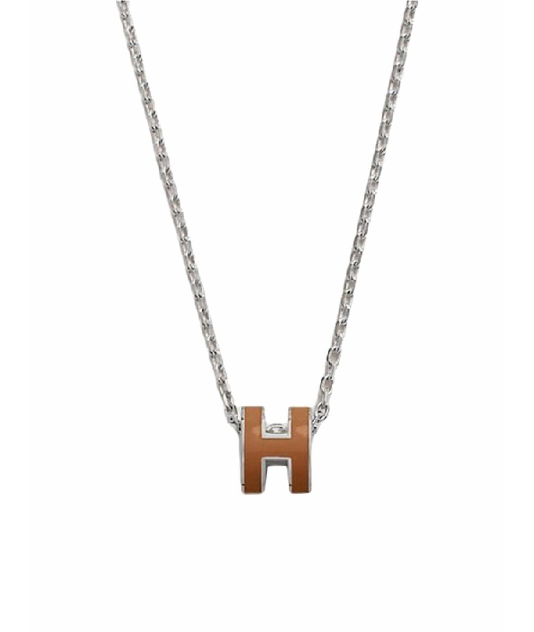 HERMES Коричневая металлическая подвеска, фото 1