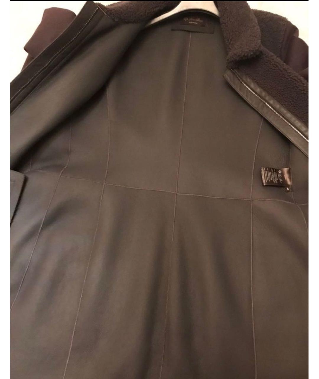 LORO PIANA Антрацитовая меховая дубленка, фото 7