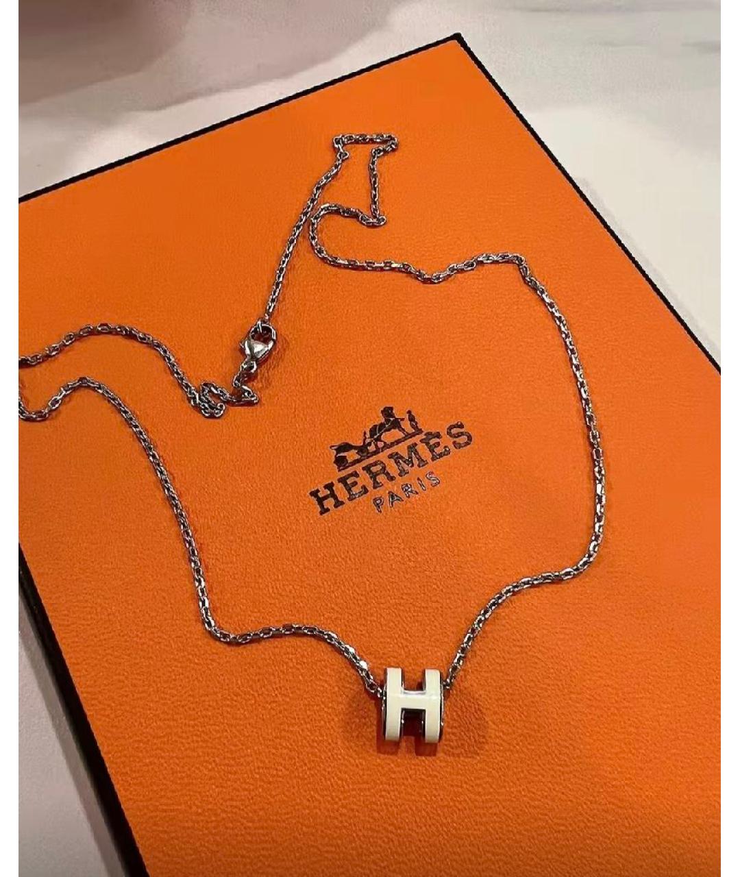 HERMES Желтая металлическая подвеска, фото 3