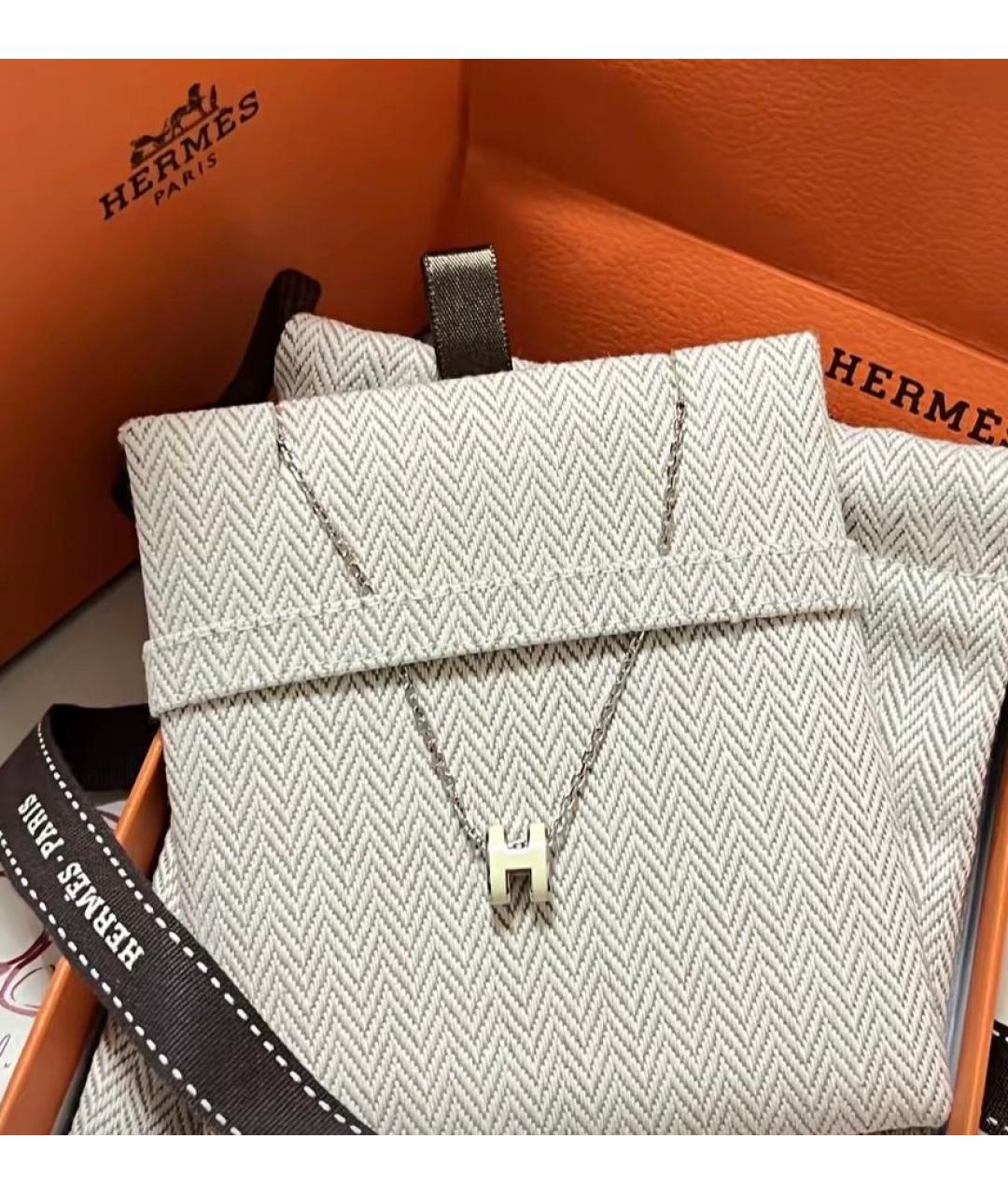 HERMES Желтая металлическая подвеска, фото 5