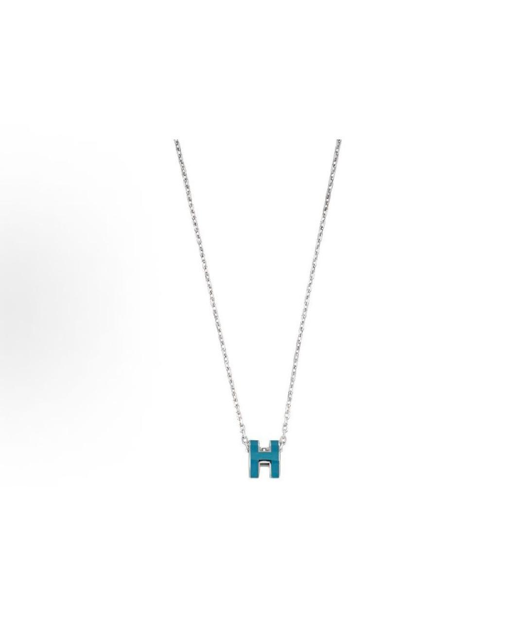 HERMES Синяя металлическая подвеска, фото 5