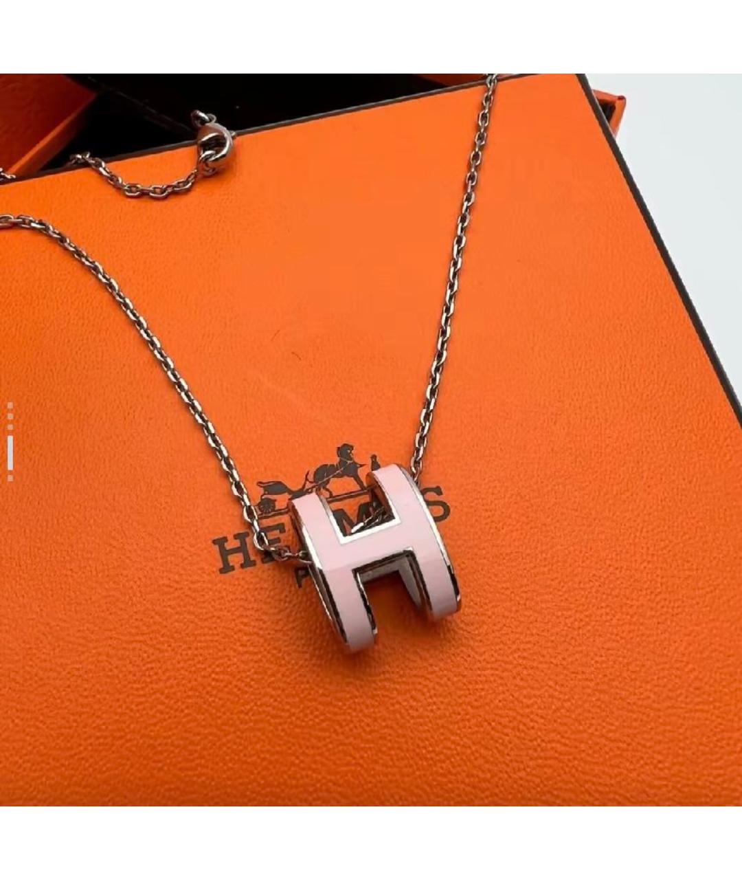 HERMES Розовая металлическая подвеска, фото 4