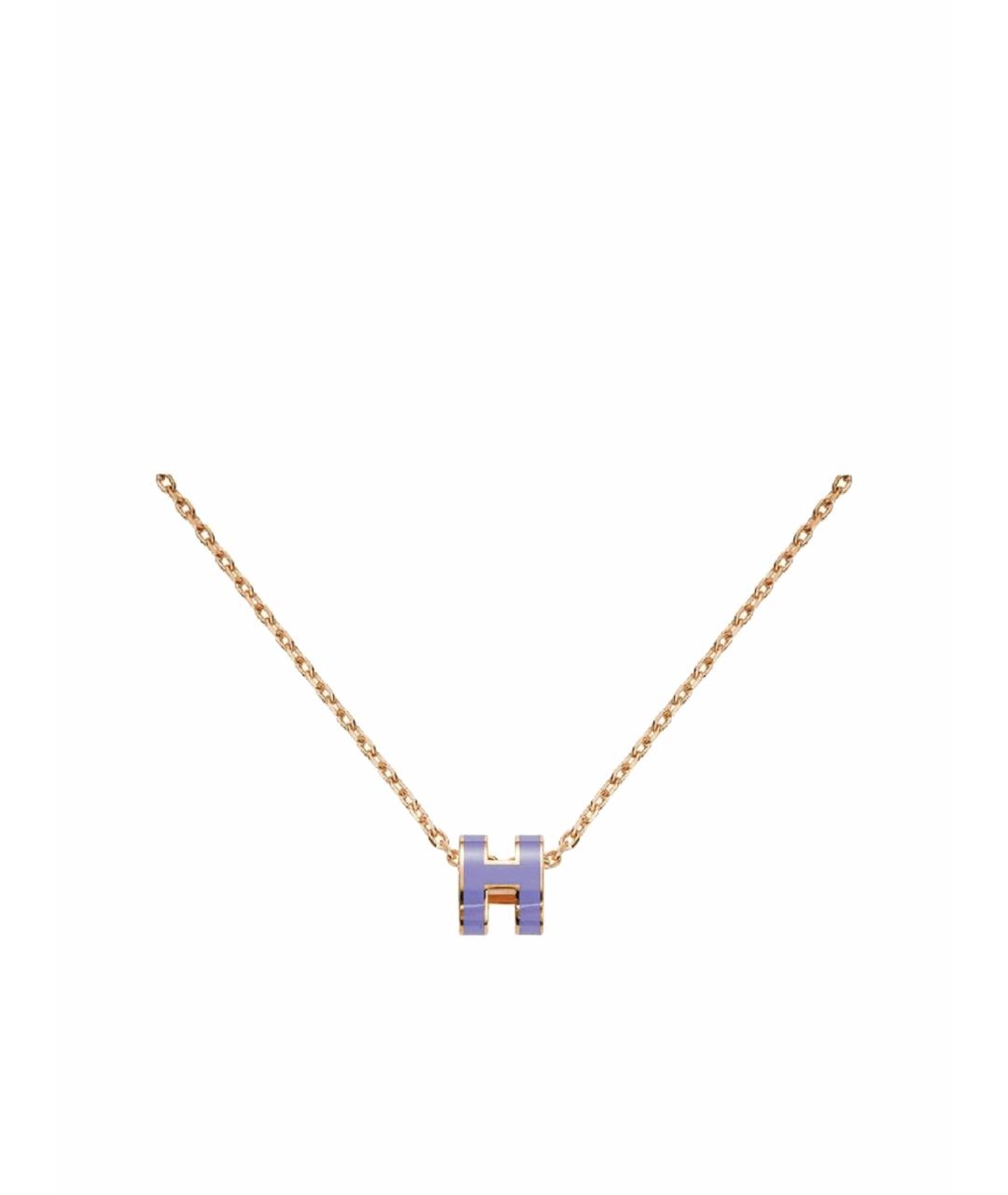 HERMES Фиолетовая металлическая подвеска, фото 1