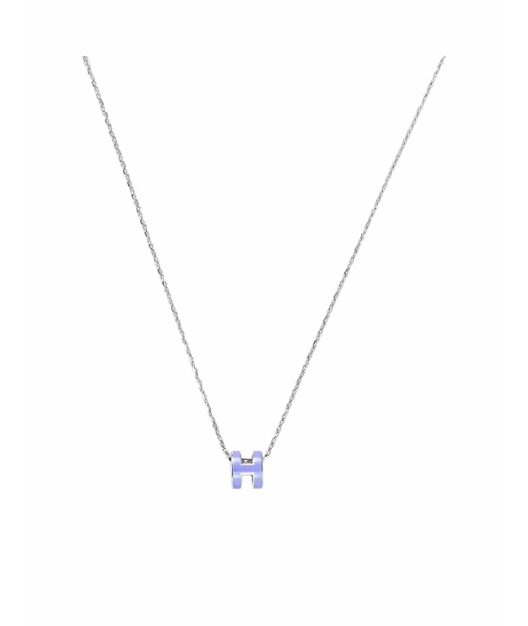 HERMES Фиолетовая металлическая подвеска, фото 1