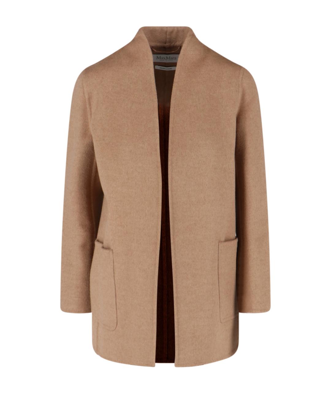 MAX MARA Бежевое шерстяное пальто, фото 1