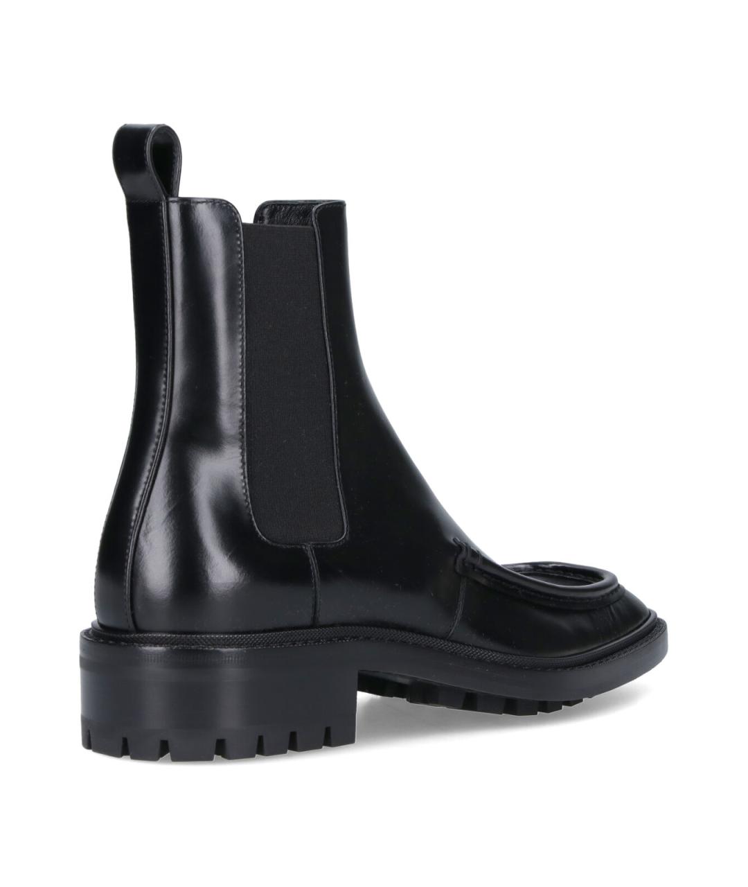 SAINT LAURENT Черные кожаные высокие ботинки, фото 4