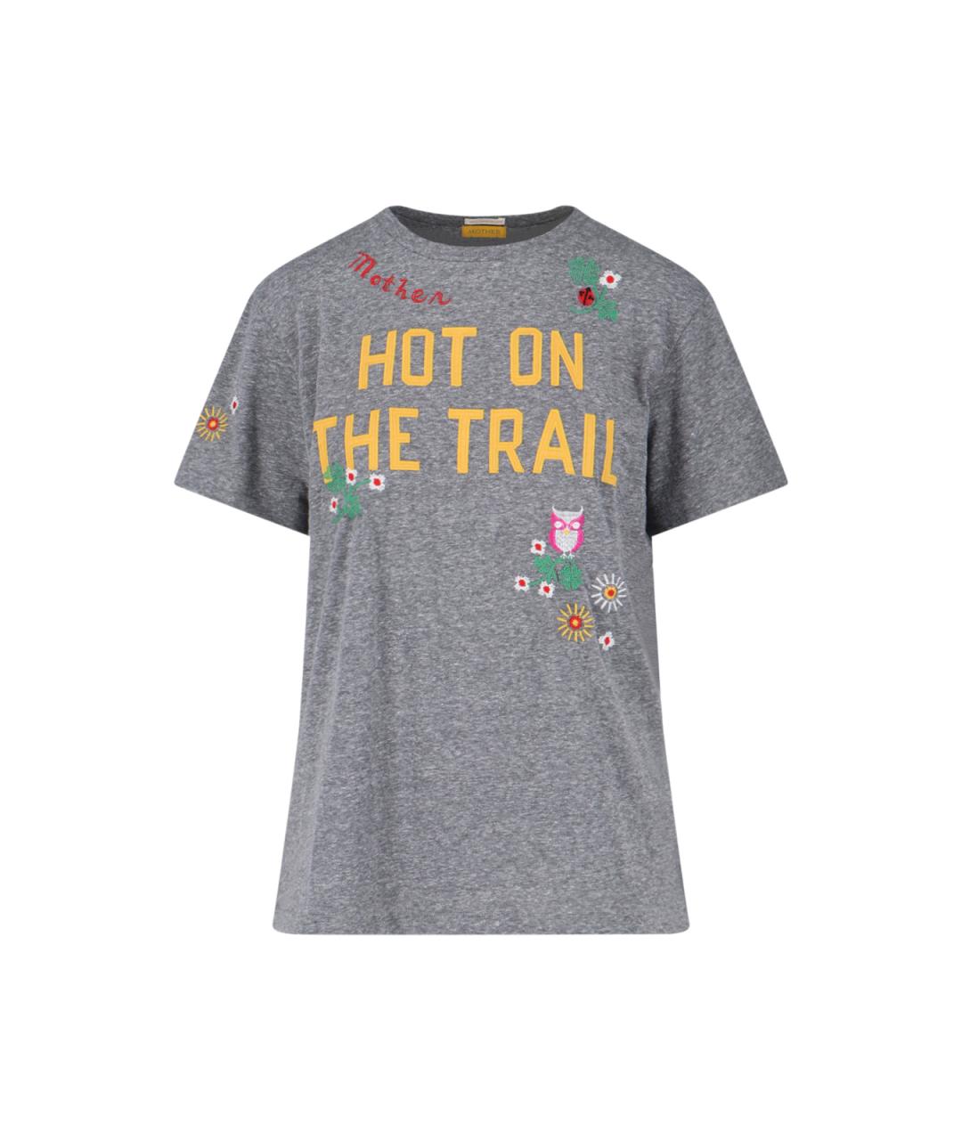 MOTHER Серая хлопковая футболка, фото 1
