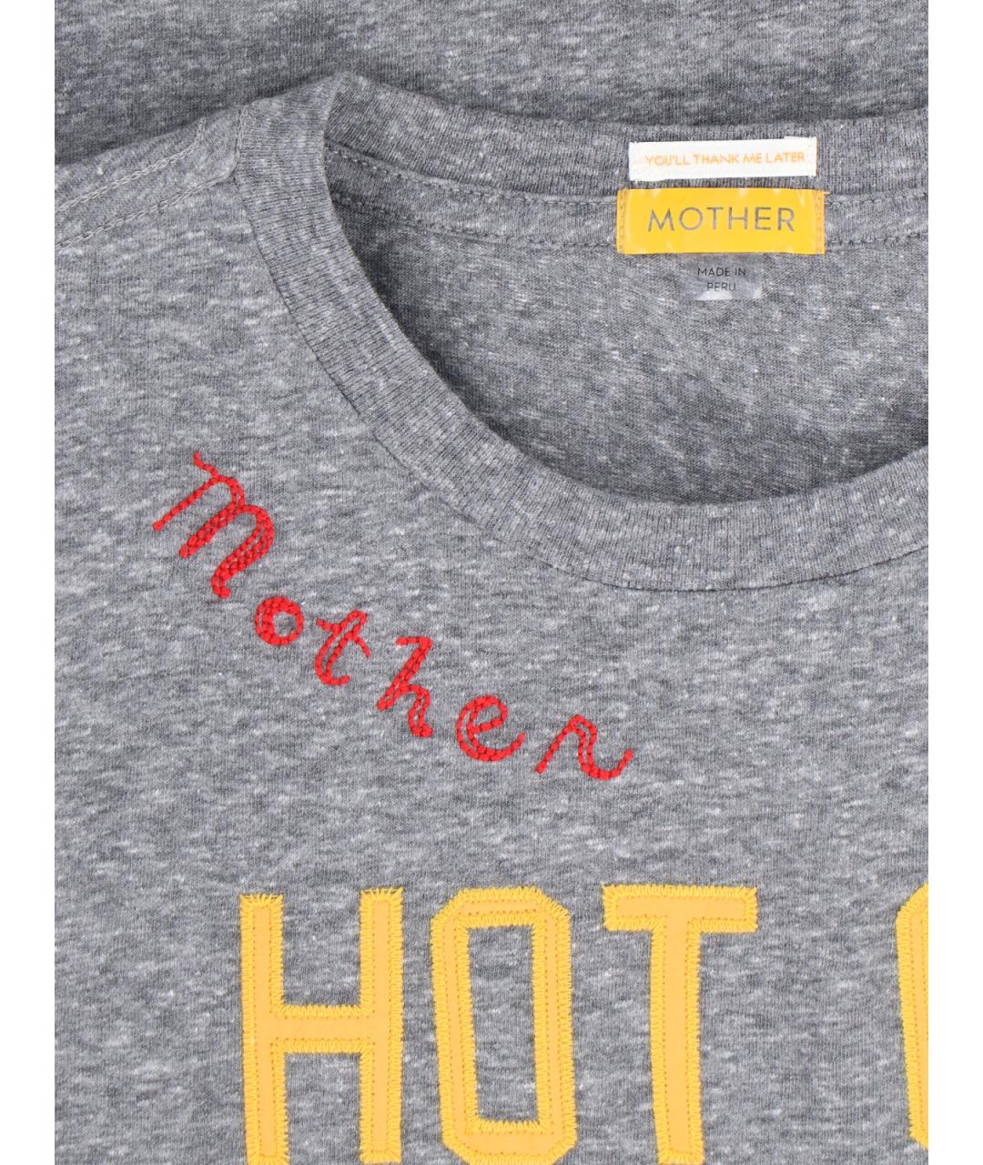 MOTHER Серая хлопковая футболка, фото 3