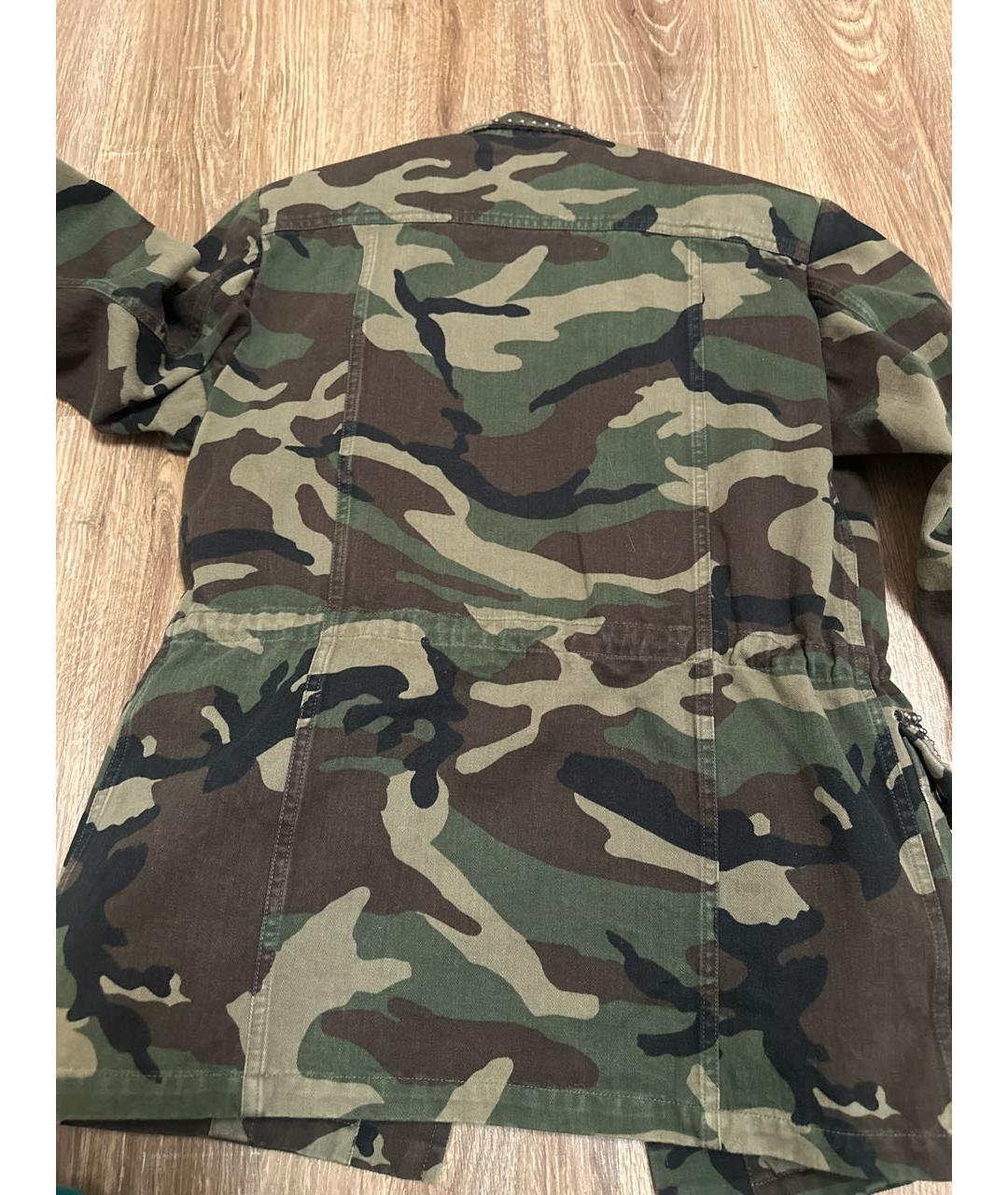 SAINT LAURENT Хаки хлопковая куртка, фото 2