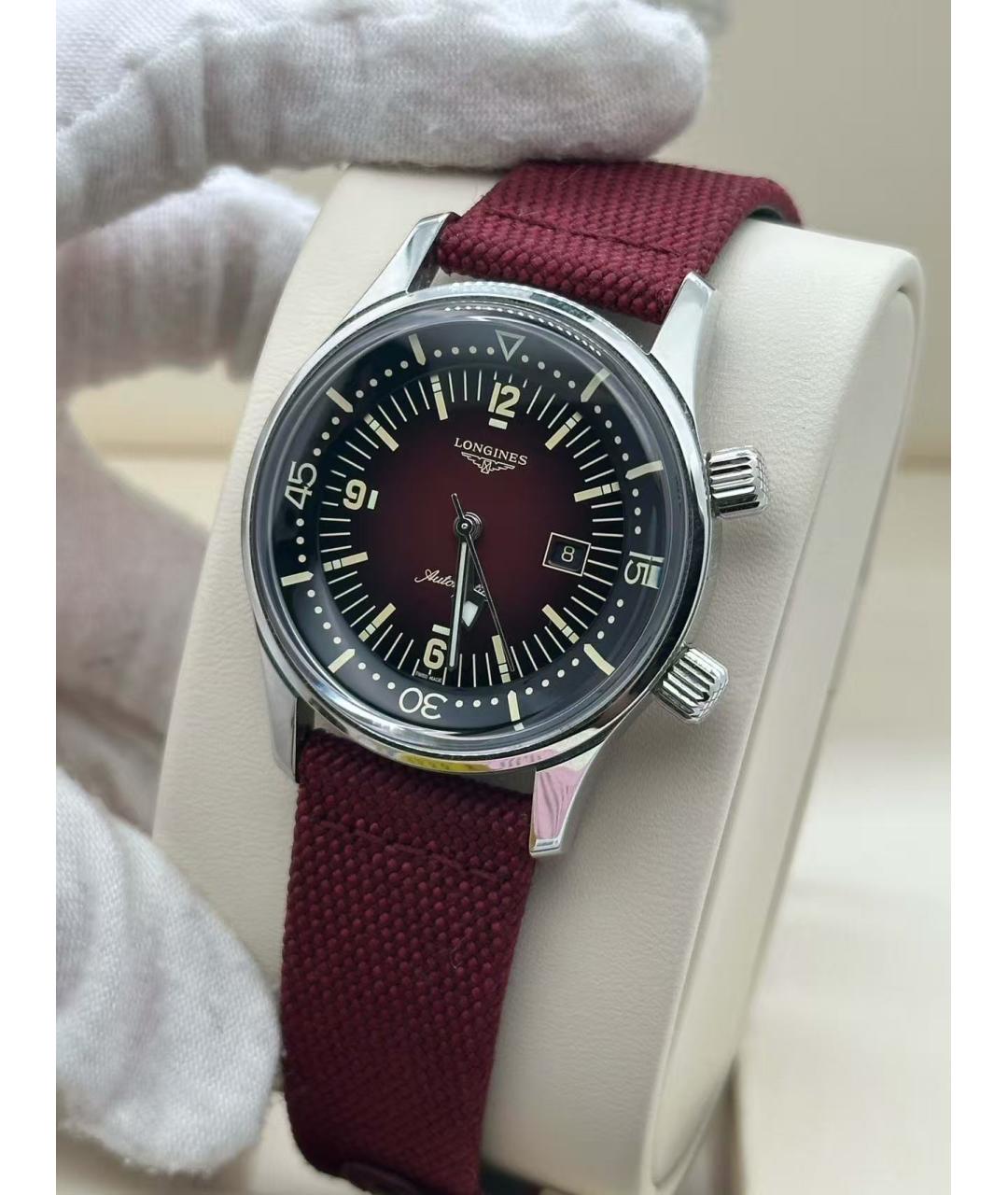 LONGINES Черные металлические часы, фото 4