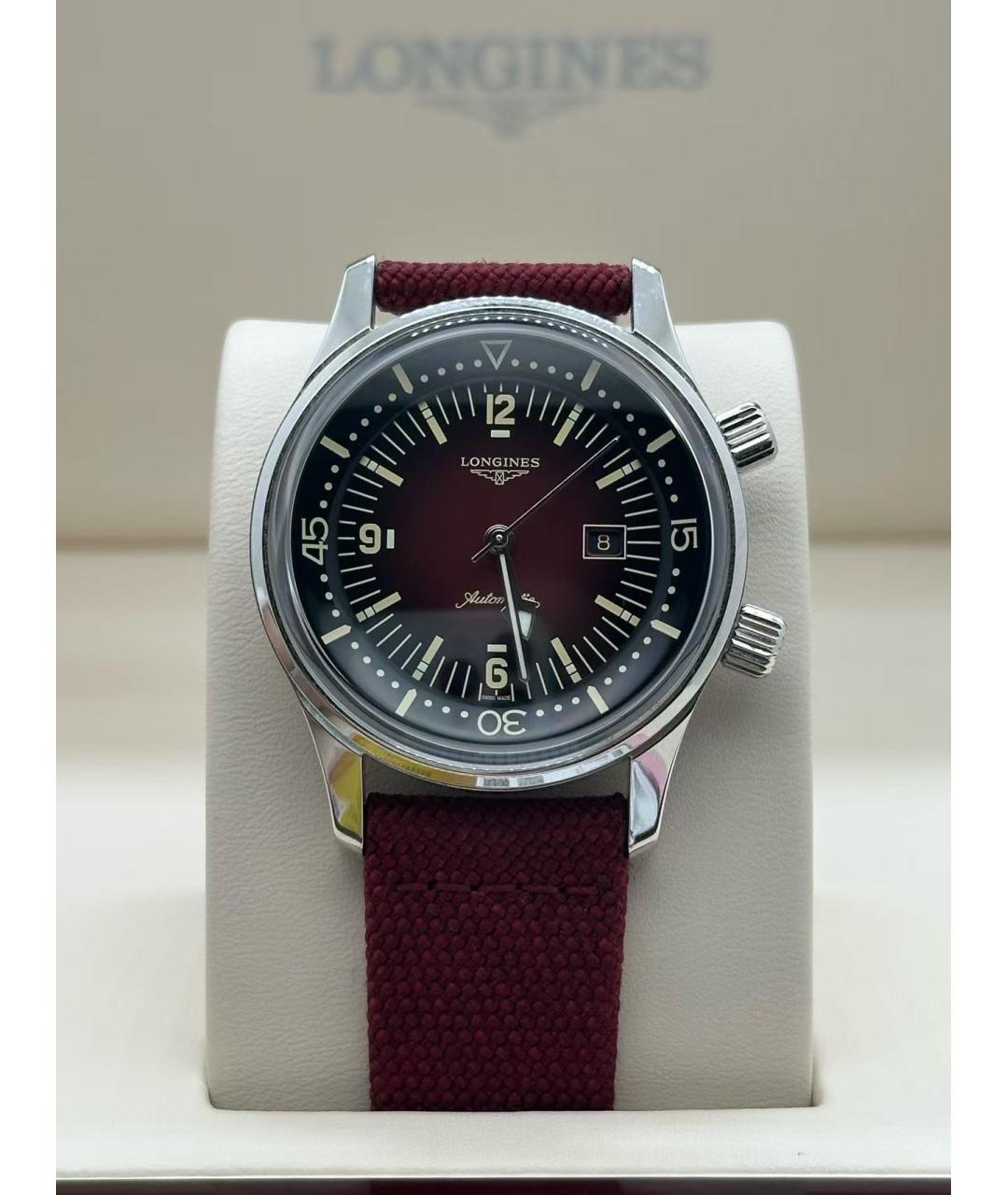 LONGINES Черные металлические часы, фото 2