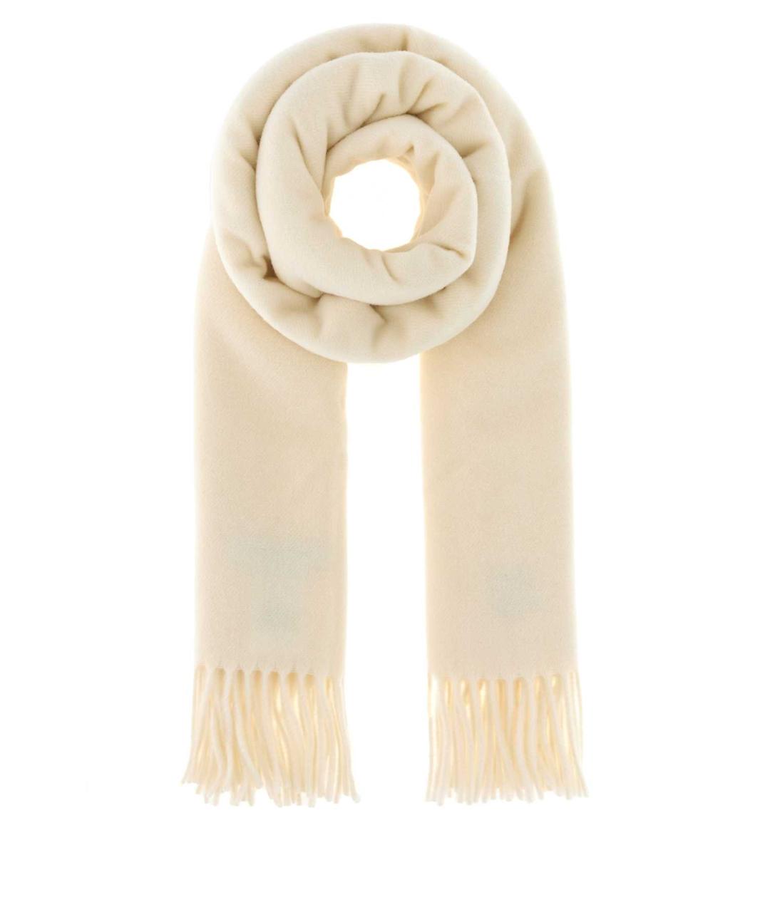 MAISON KITSUNE Белый шерстяной шарф, фото 1