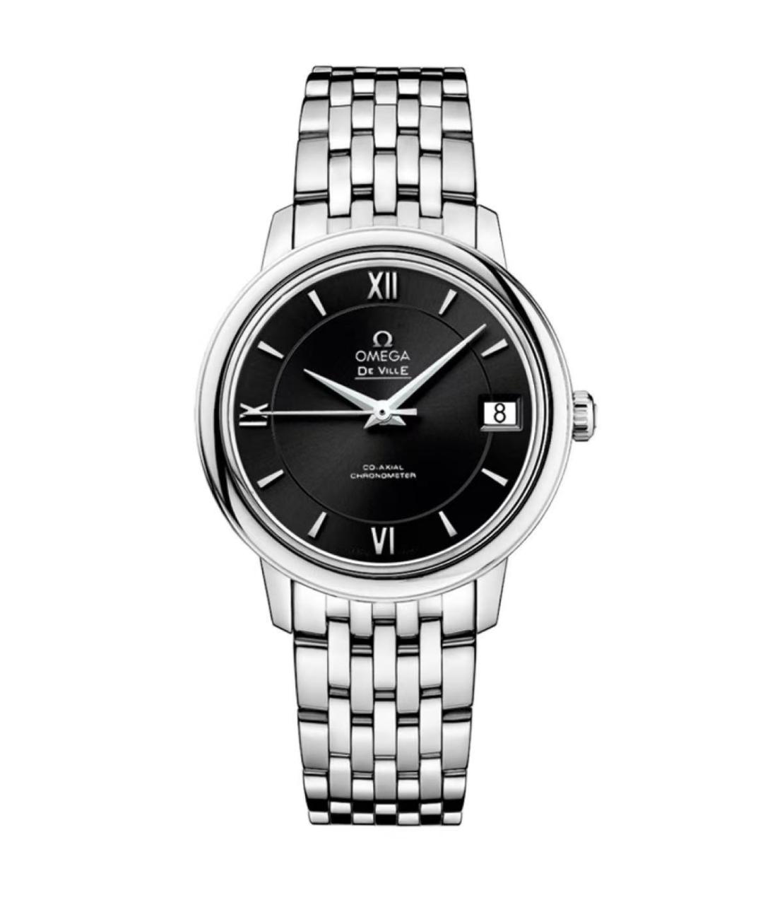 OMEGA Черные часы, фото 1