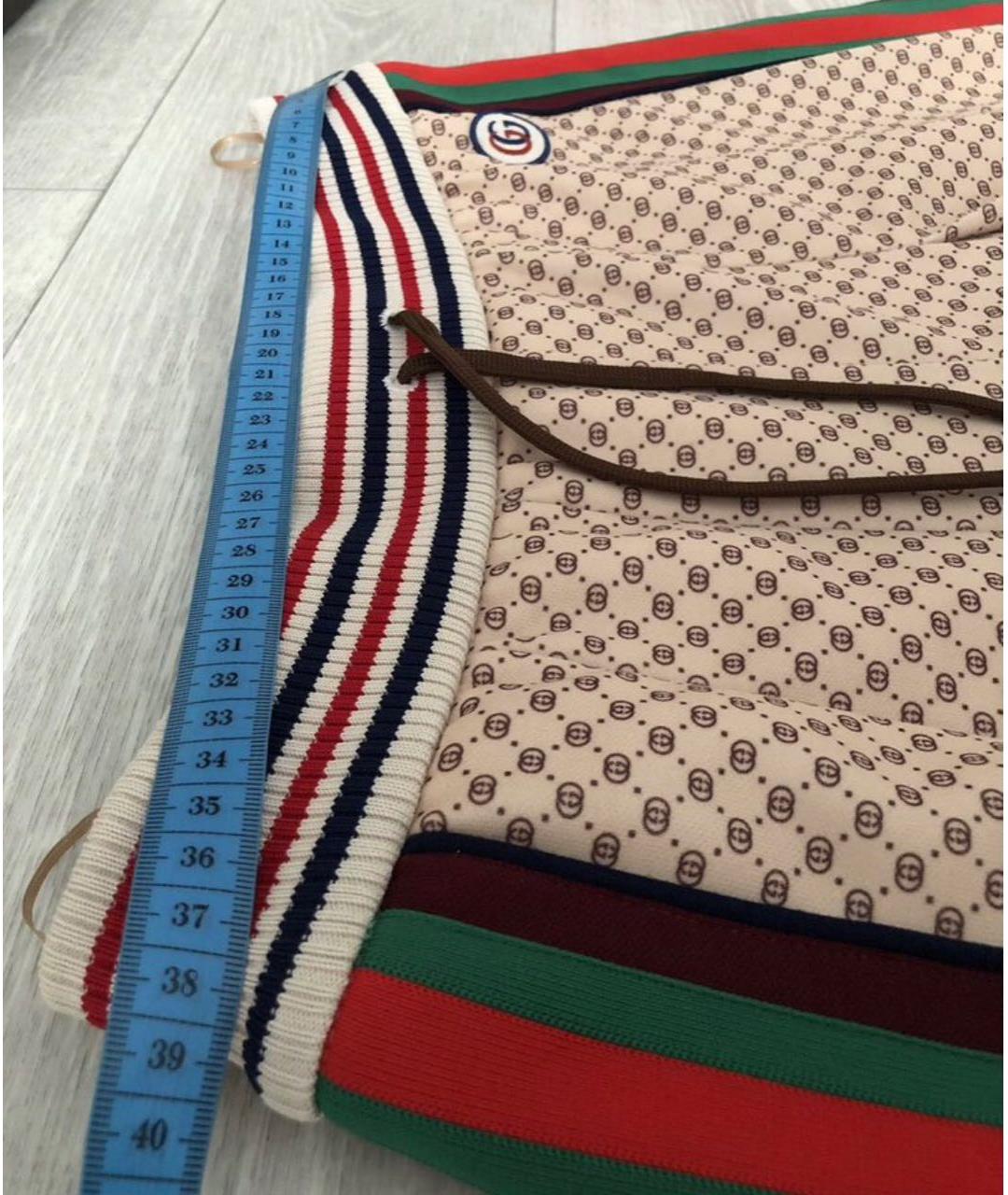 GUCCI Бежевая хлопко-эластановая юбка миди, фото 7