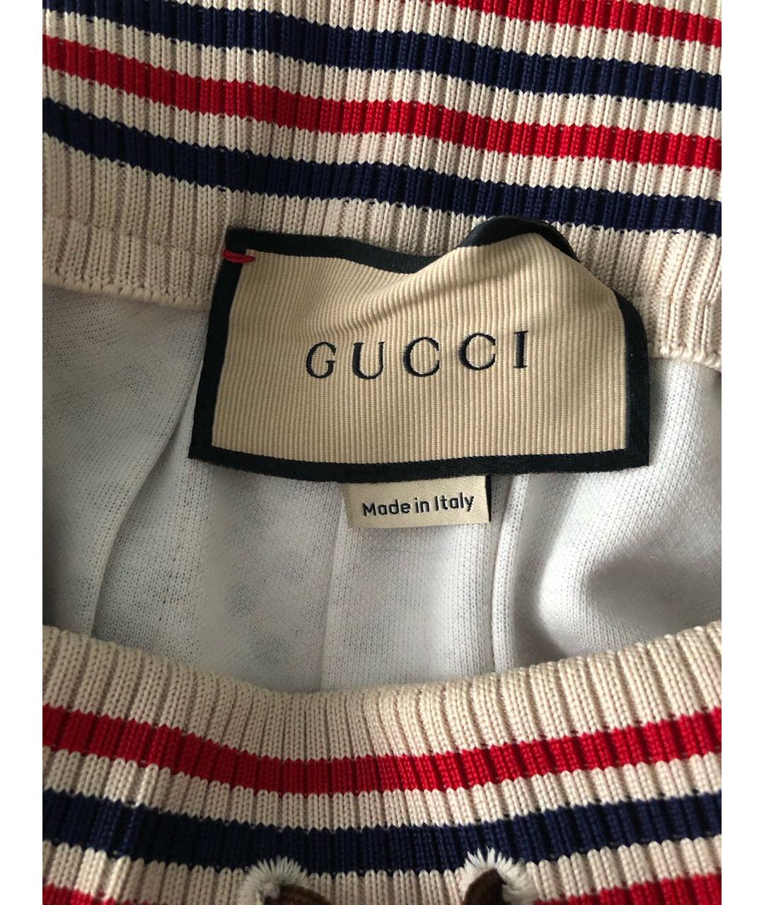 GUCCI Бежевая хлопко-эластановая юбка миди, фото 4
