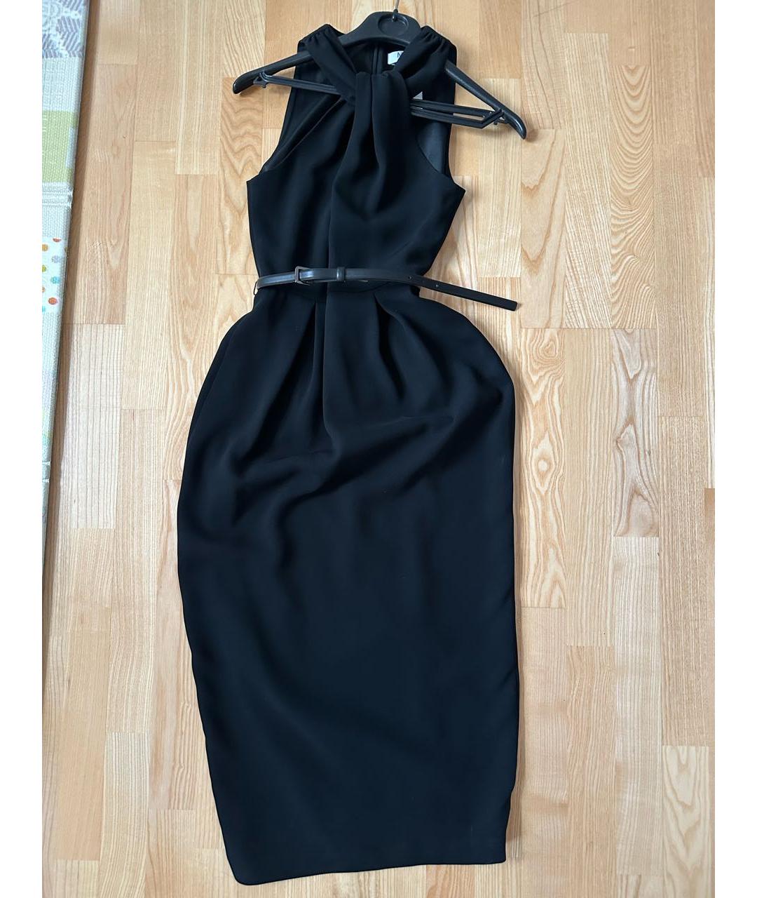 MAX MARA Черное ацетатное коктейльное платье, фото 6