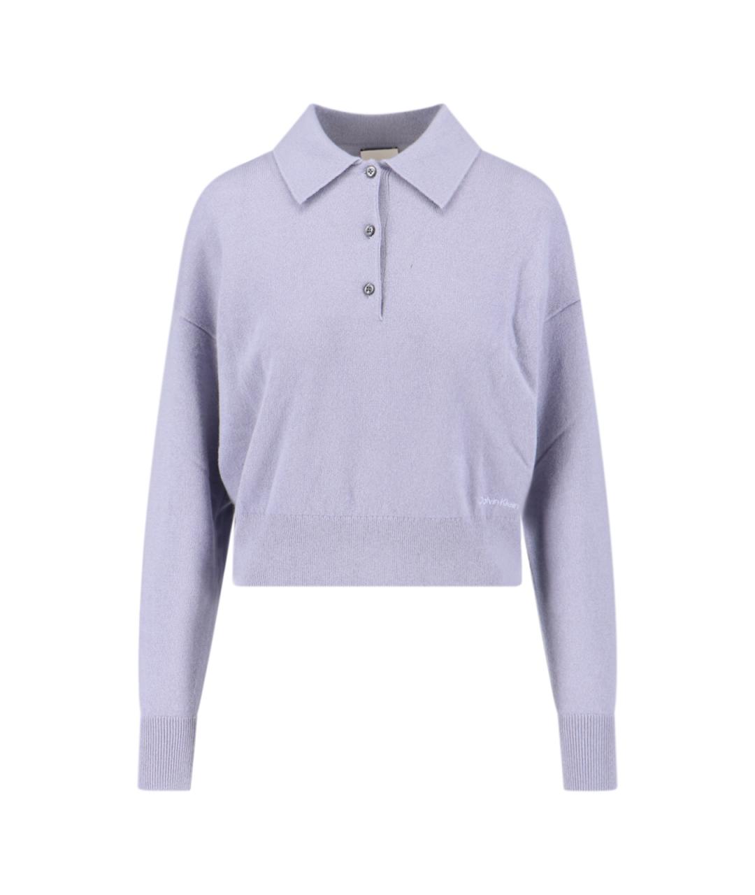 CALVIN KLEIN Фиолетовый кашемировый джемпер / свитер, фото 1