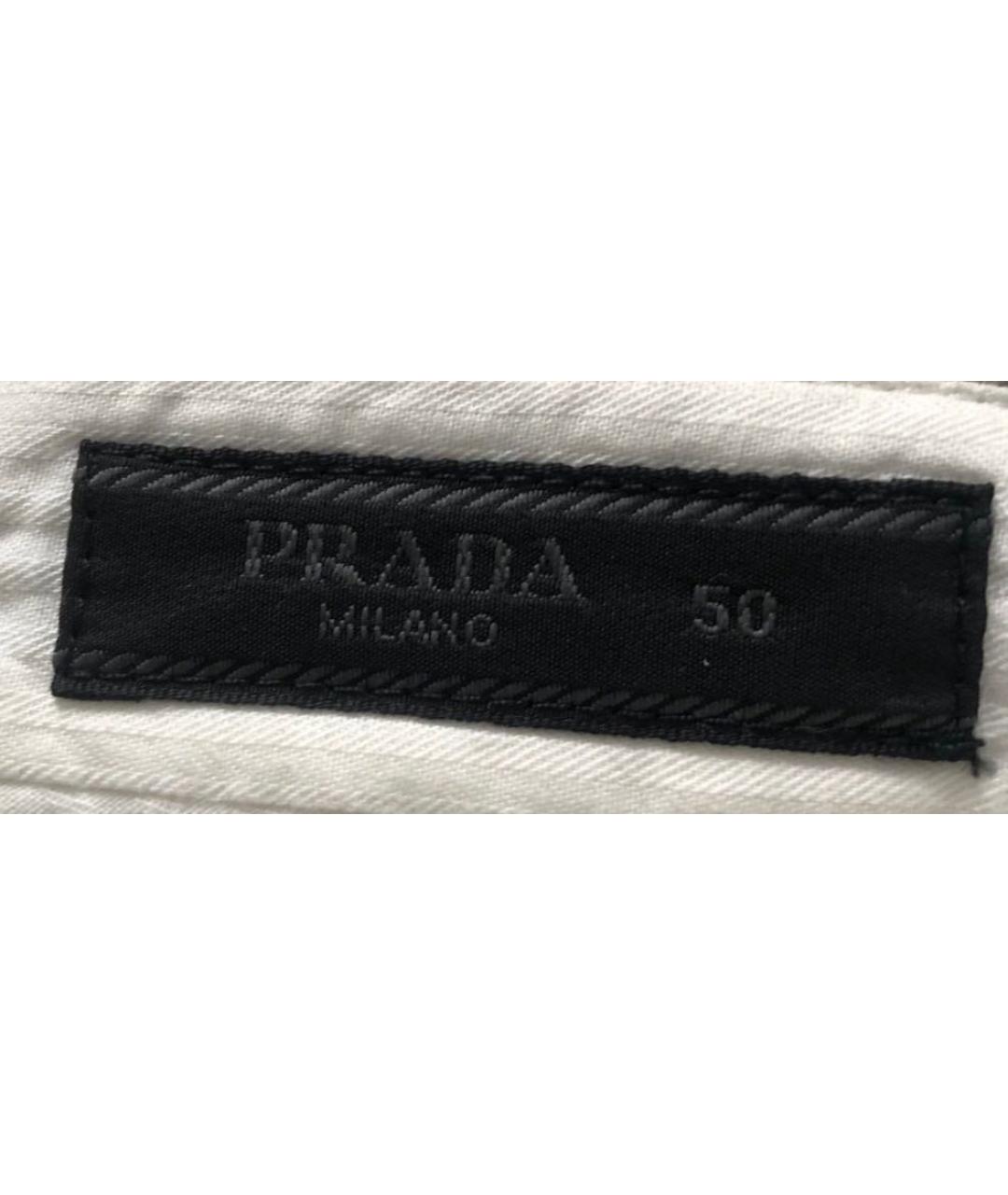 PRADA Коричневые хлопко-эластановые брюки чинос, фото 5