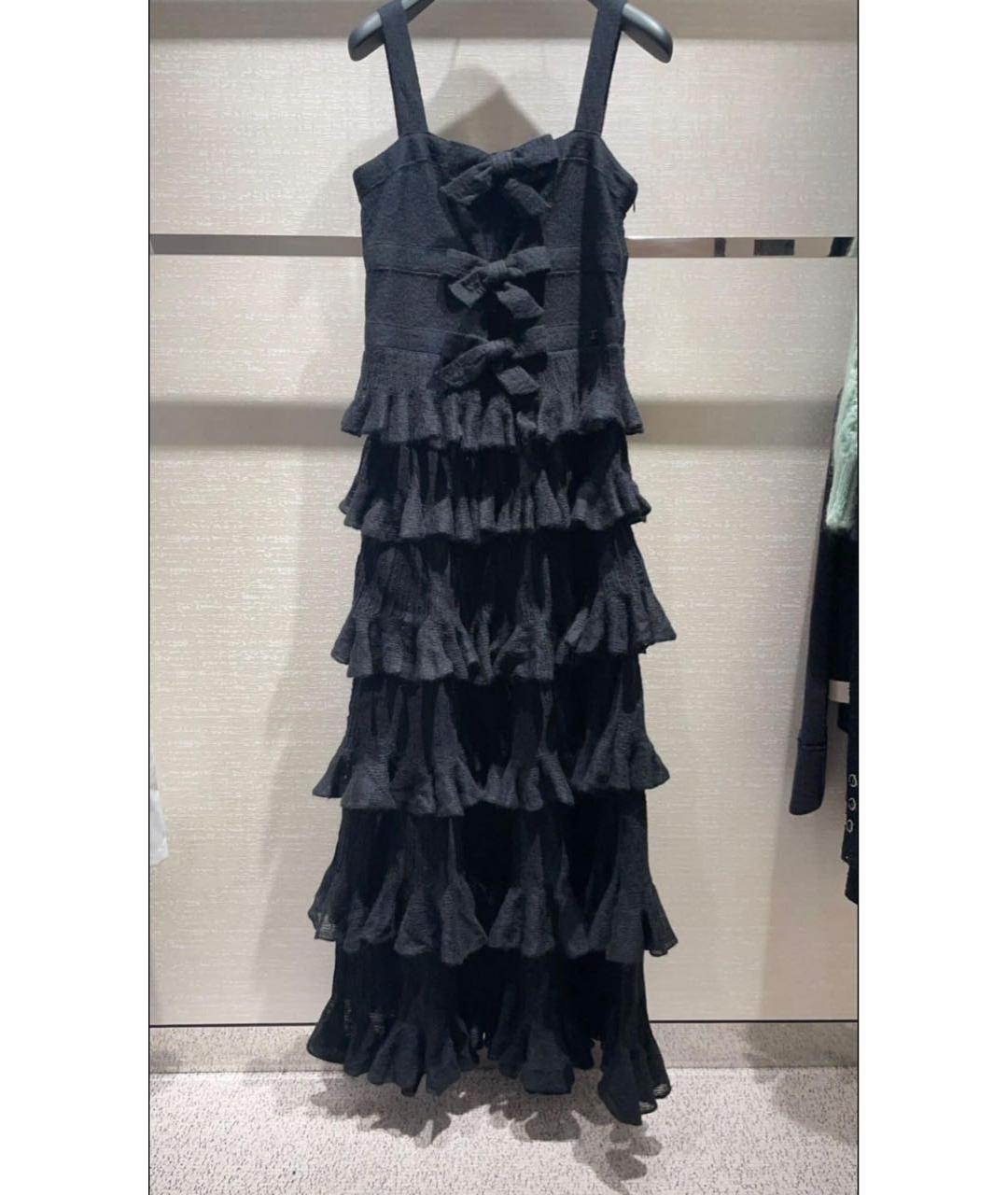 CHANEL Черное шерстяное коктейльное платье, фото 3