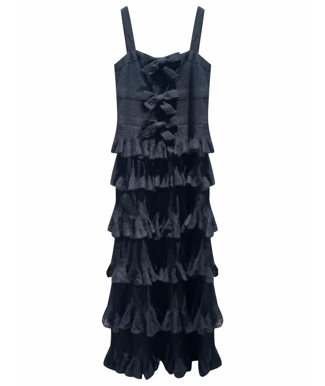 CHANEL Черное шерстяное коктейльное платье, фото 1