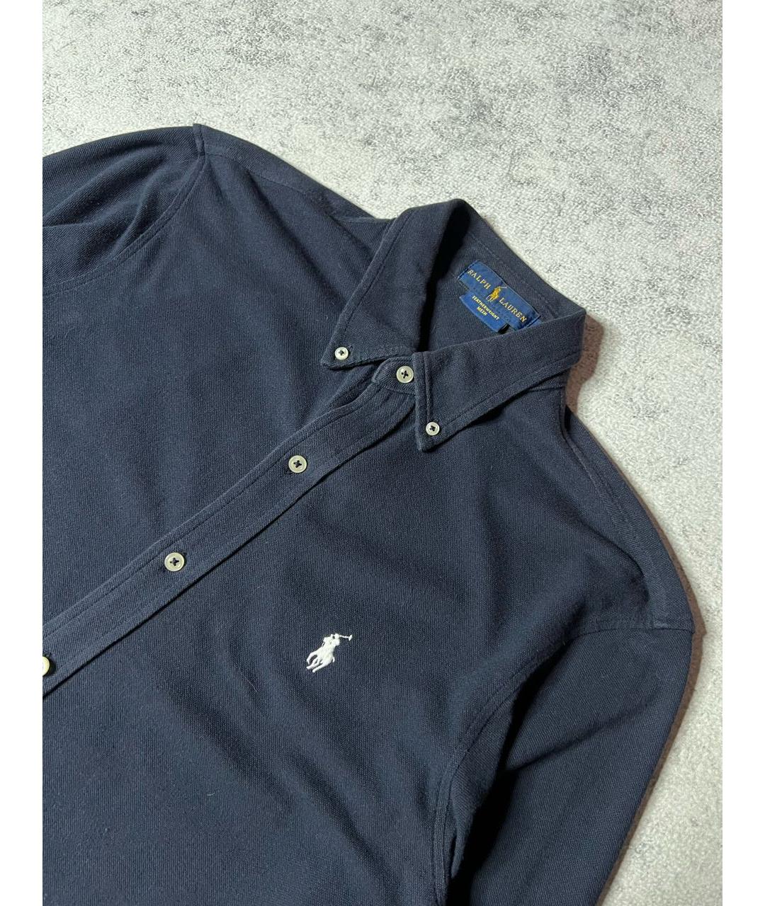RALPH LAUREN Черная хлопковая кэжуал рубашка, фото 4
