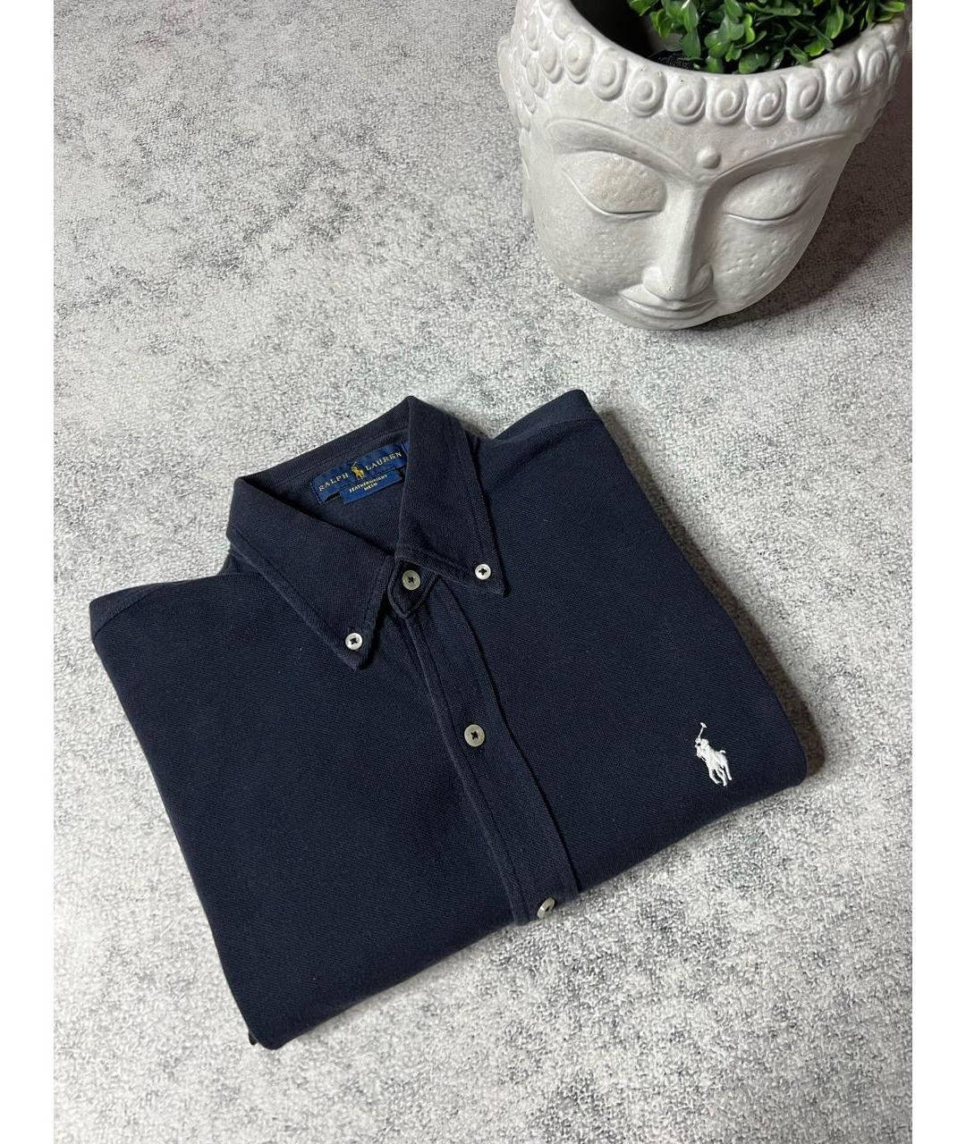RALPH LAUREN Черная хлопковая кэжуал рубашка, фото 2
